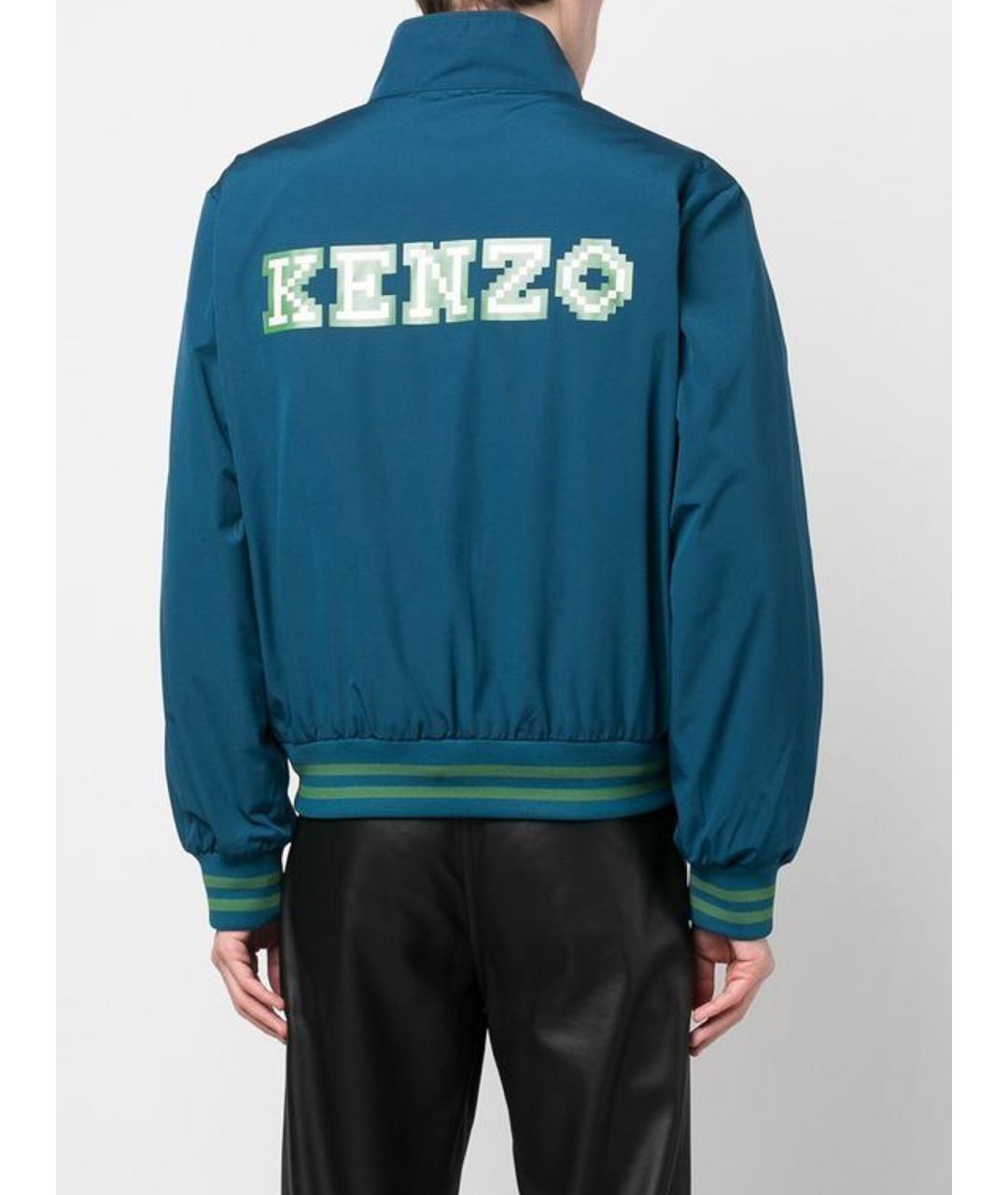 KENZO Синяя полиамидовая куртка, фото 4