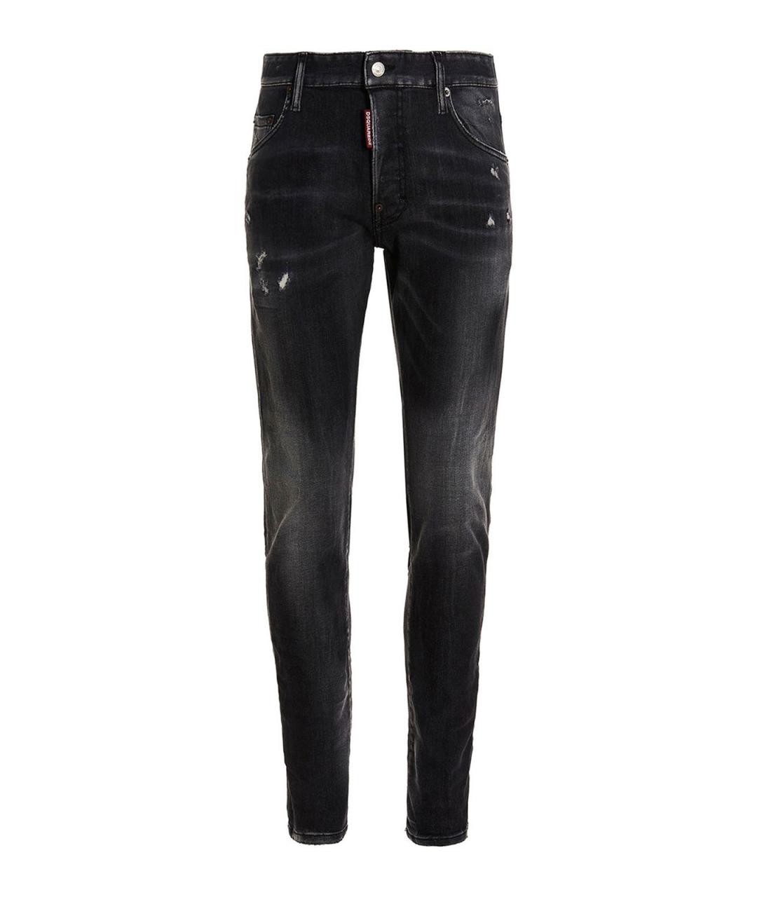 DSQUARED2 Черные хлопко-эластановые джинсы скинни, фото 1