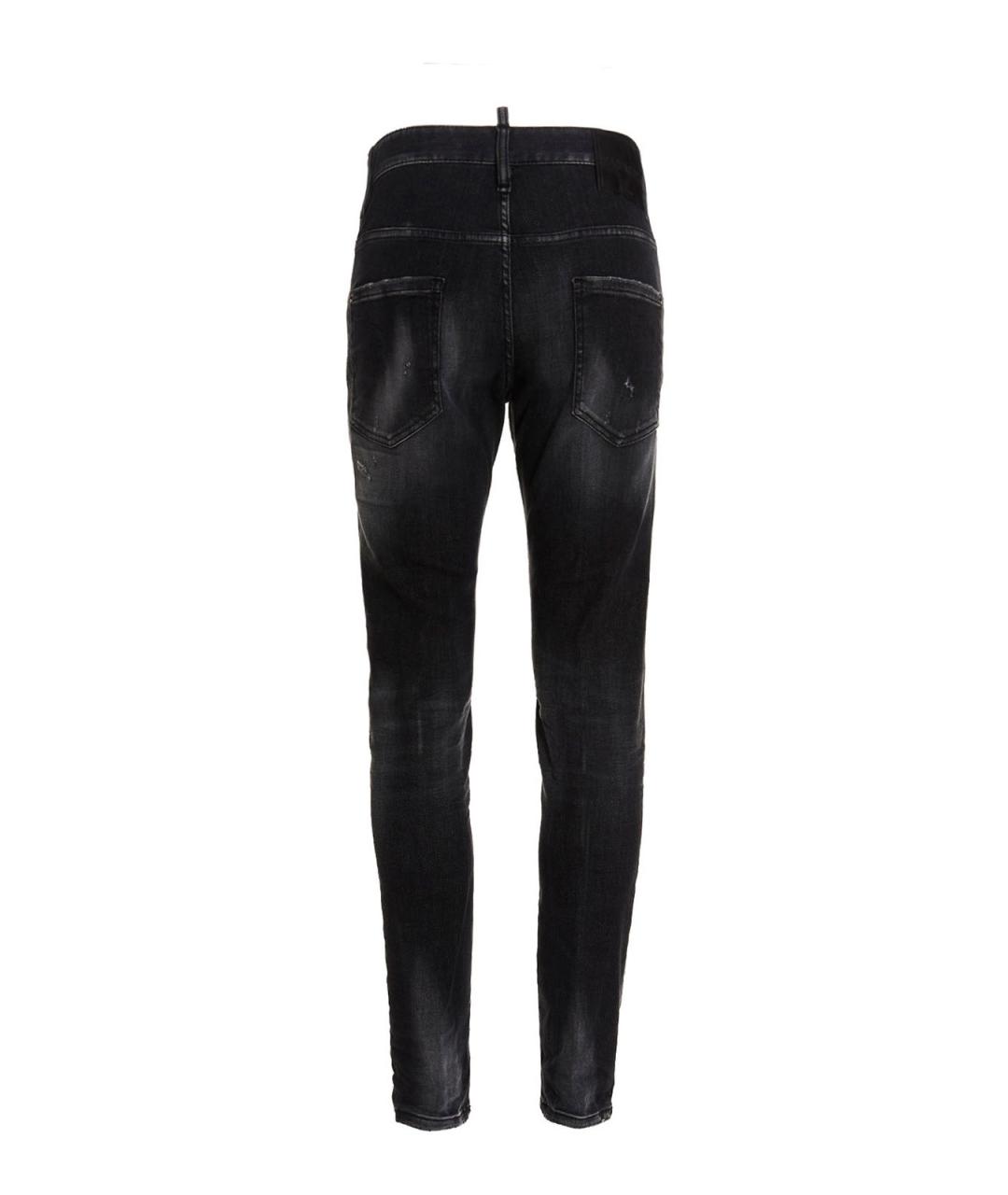 DSQUARED2 Черные хлопко-эластановые джинсы скинни, фото 2