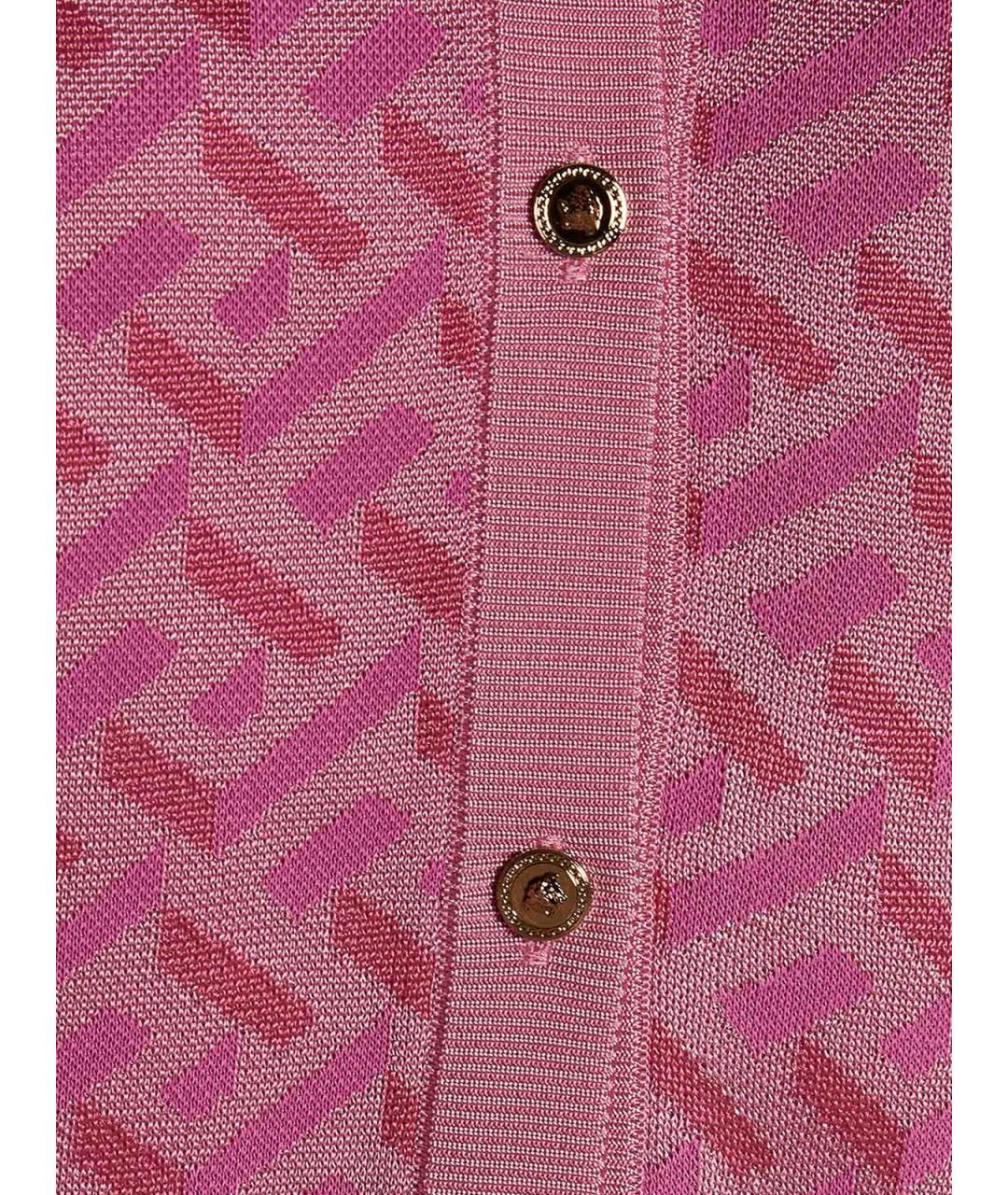 VERSACE Розовый вискозный кардиган, фото 4