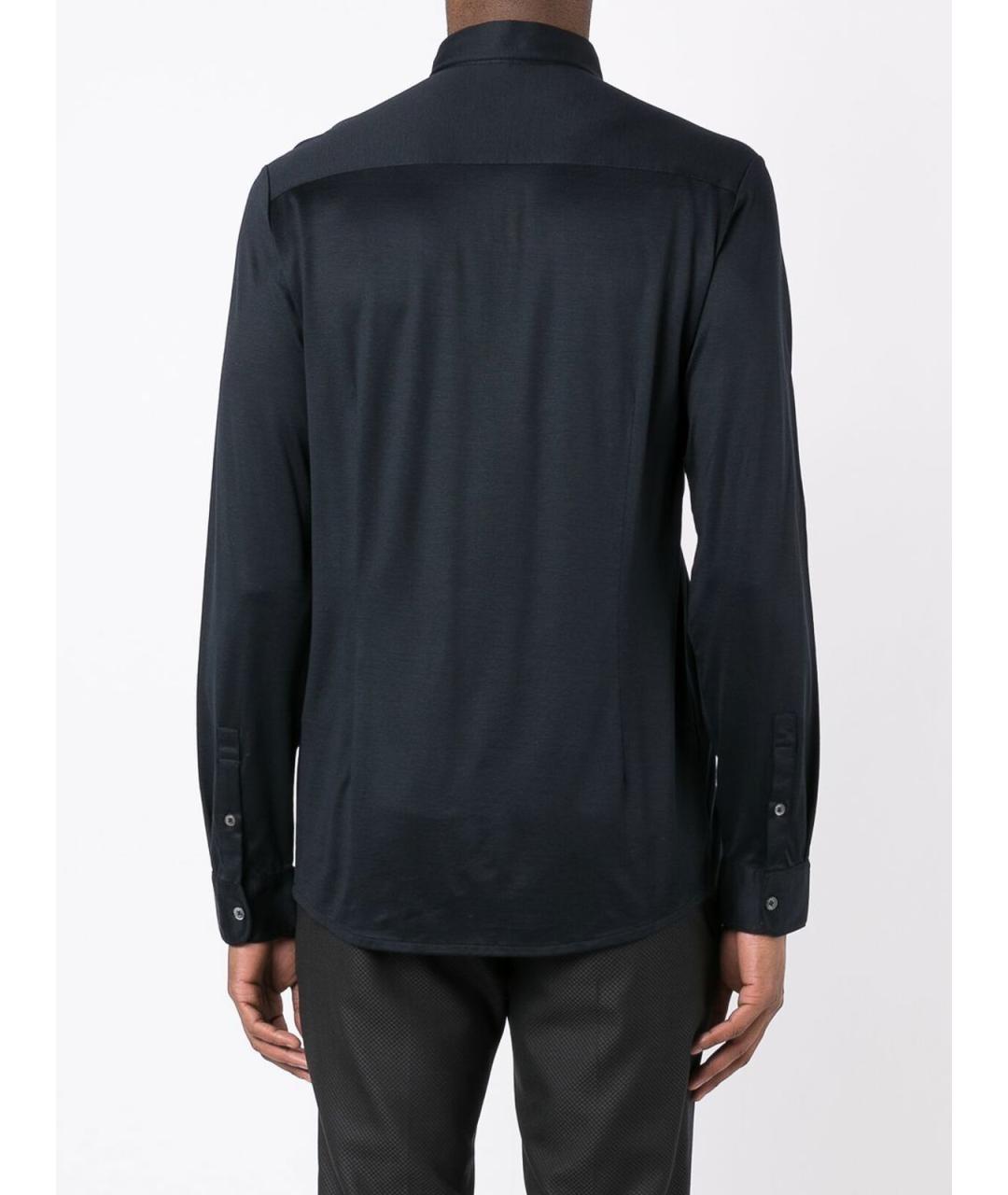EMPORIO ARMANI Синяя хлопковая классическая рубашка, фото 4