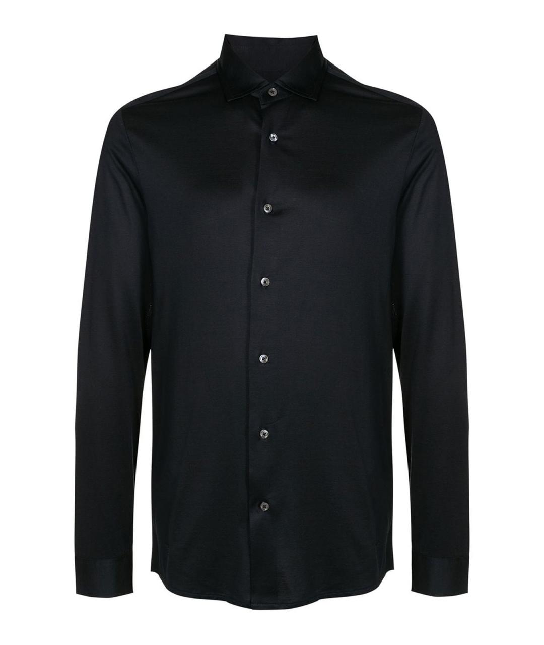EMPORIO ARMANI Синяя хлопковая классическая рубашка, фото 1