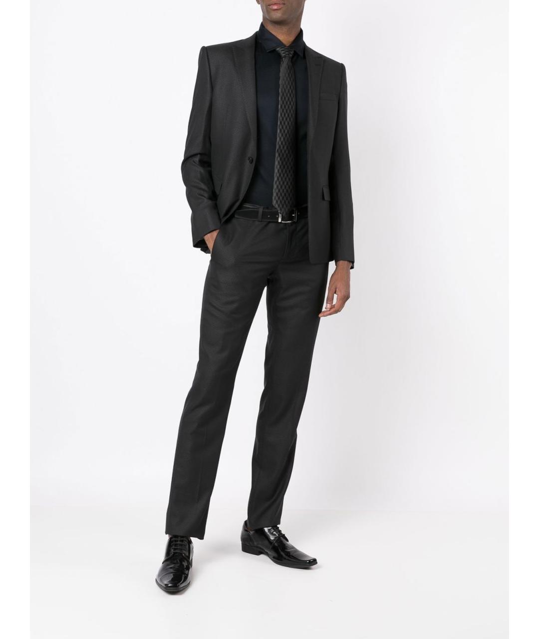 EMPORIO ARMANI Синяя хлопковая классическая рубашка, фото 2