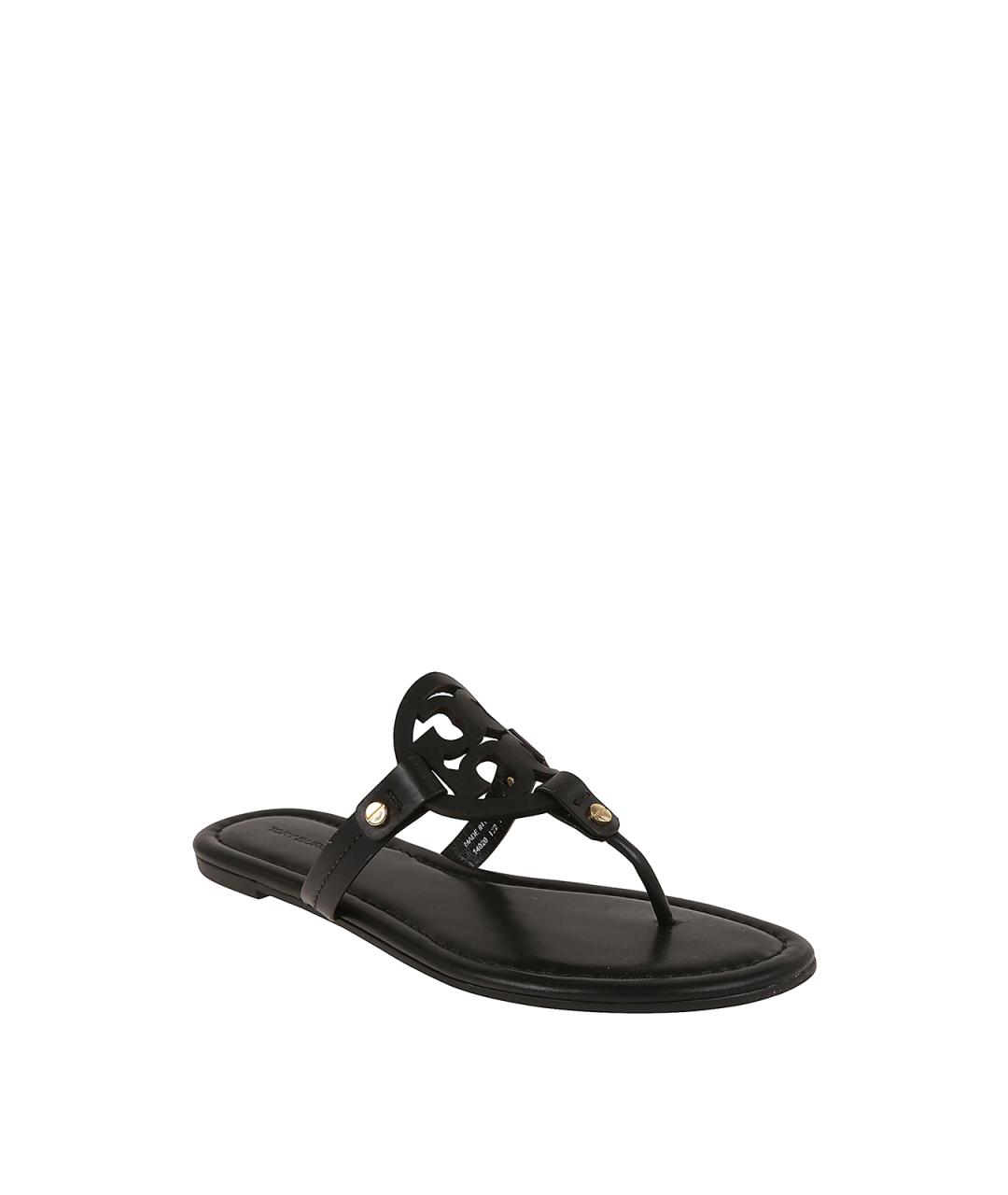 TORY BURCH Черные кожаные сандалии, фото 2