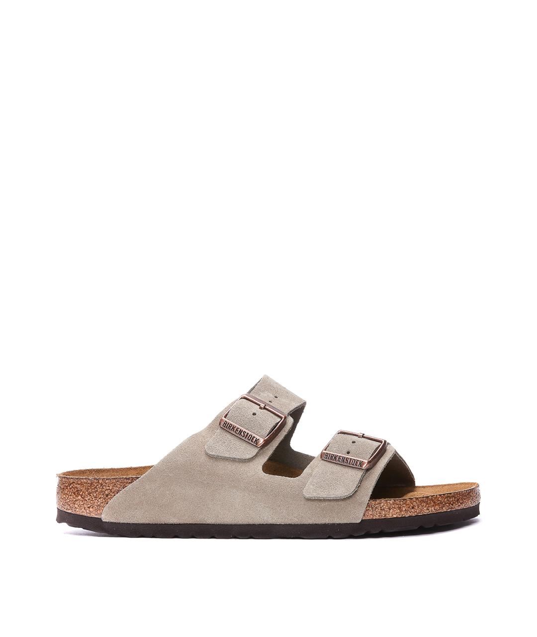 BIRKENSTOCK Бежевые замшевые сандалии, фото 1