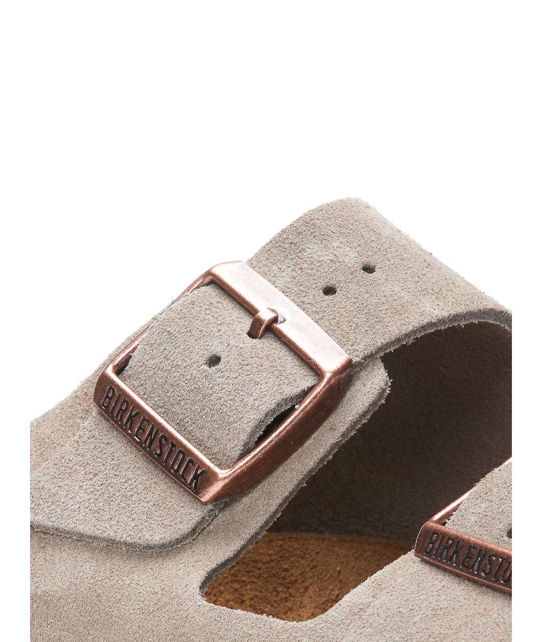 BIRKENSTOCK Бежевые замшевые сандалии, фото 4