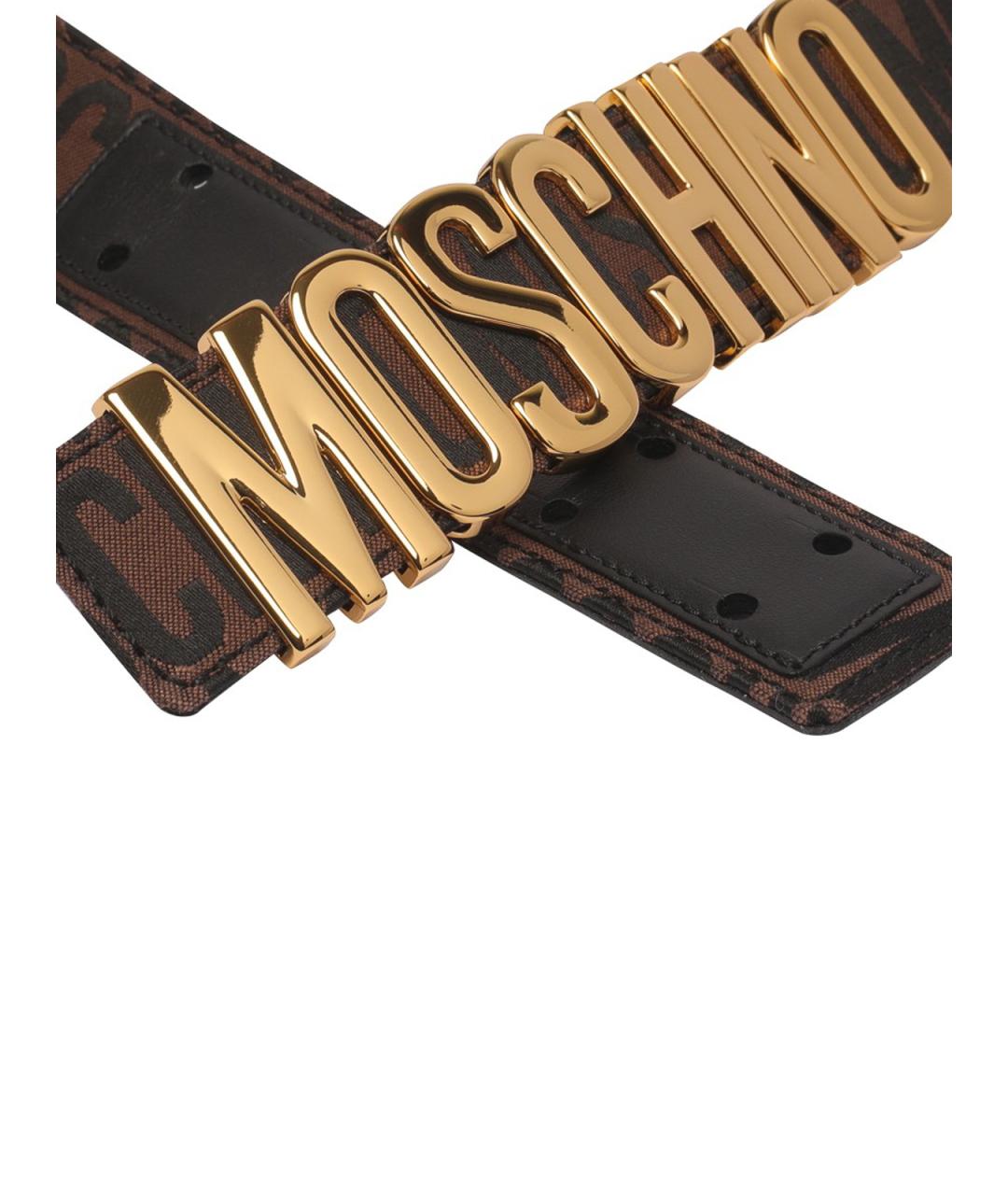 MOSCHINO Коричневый кожаный ремень, фото 2