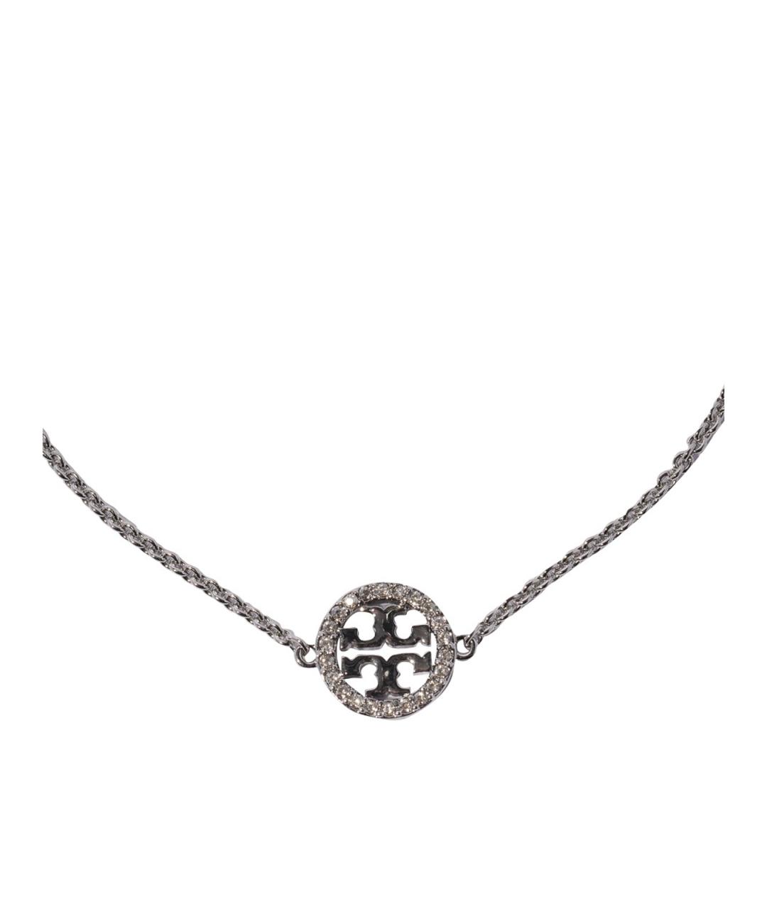 TORY BURCH Серебряное металлическое колье, фото 2