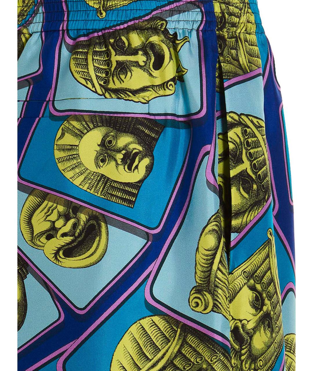 VERSACE Мульти шелковые шорты, фото 4