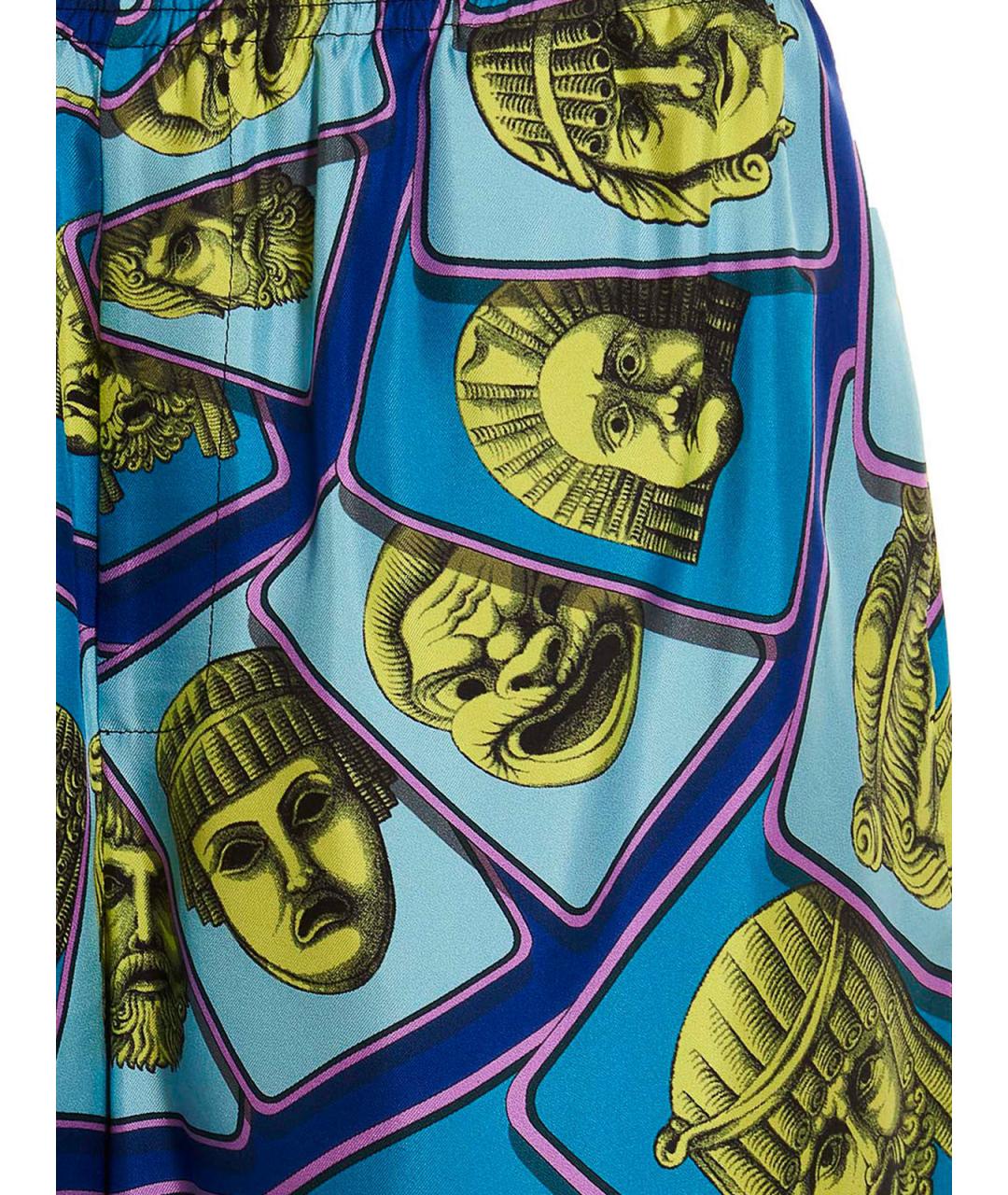 VERSACE Мульти шелковые шорты, фото 3