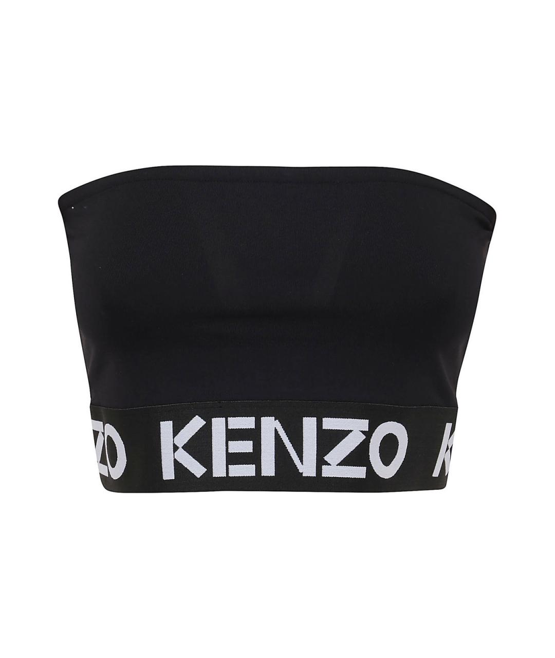KENZO Черная полиамидовая майка, фото 1
