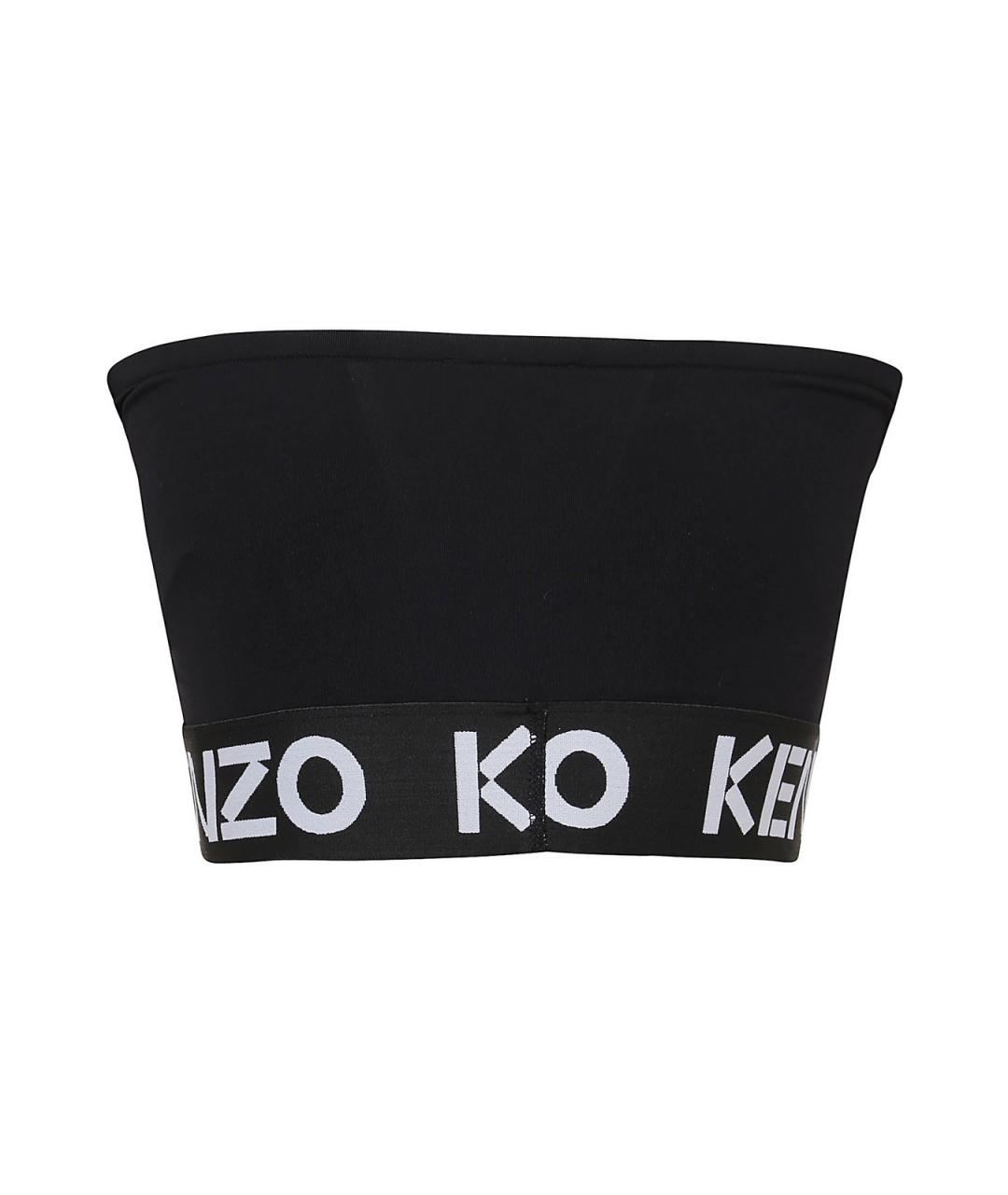KENZO Черная полиамидовая майка, фото 2