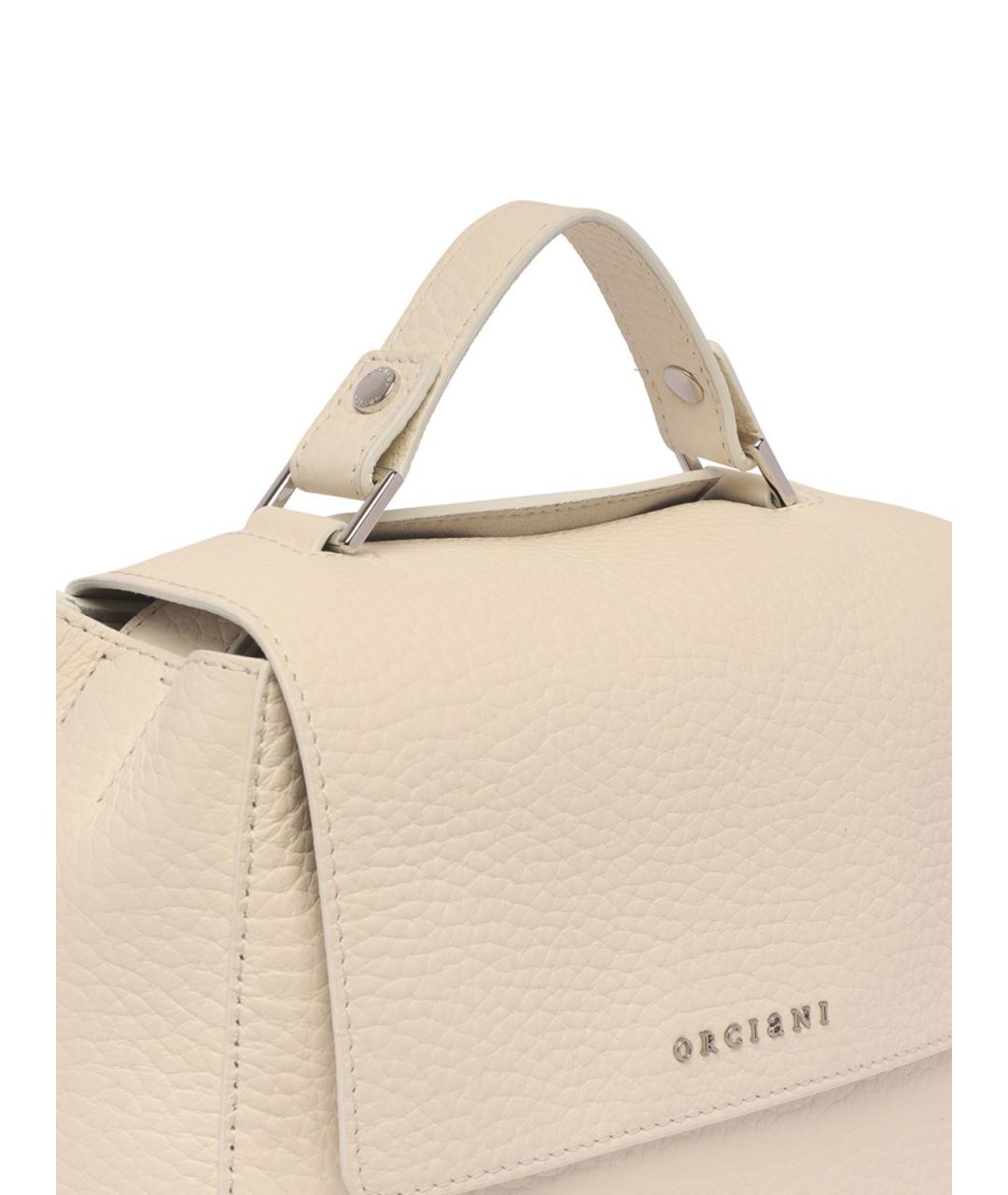 ORCIANI Белая кожаная сумка тоут, фото 4
