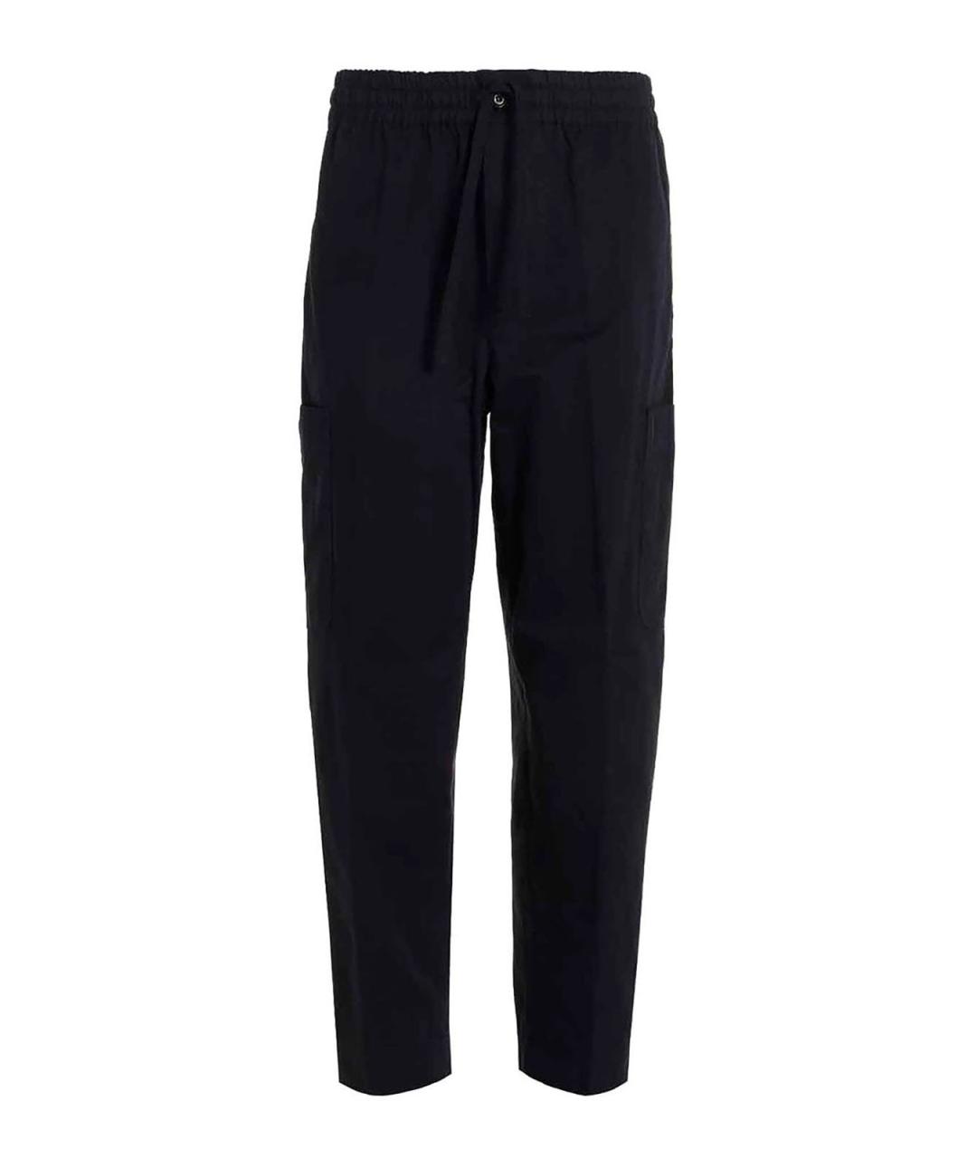 KENZO Синие хлопковые повседневные брюки, фото 1