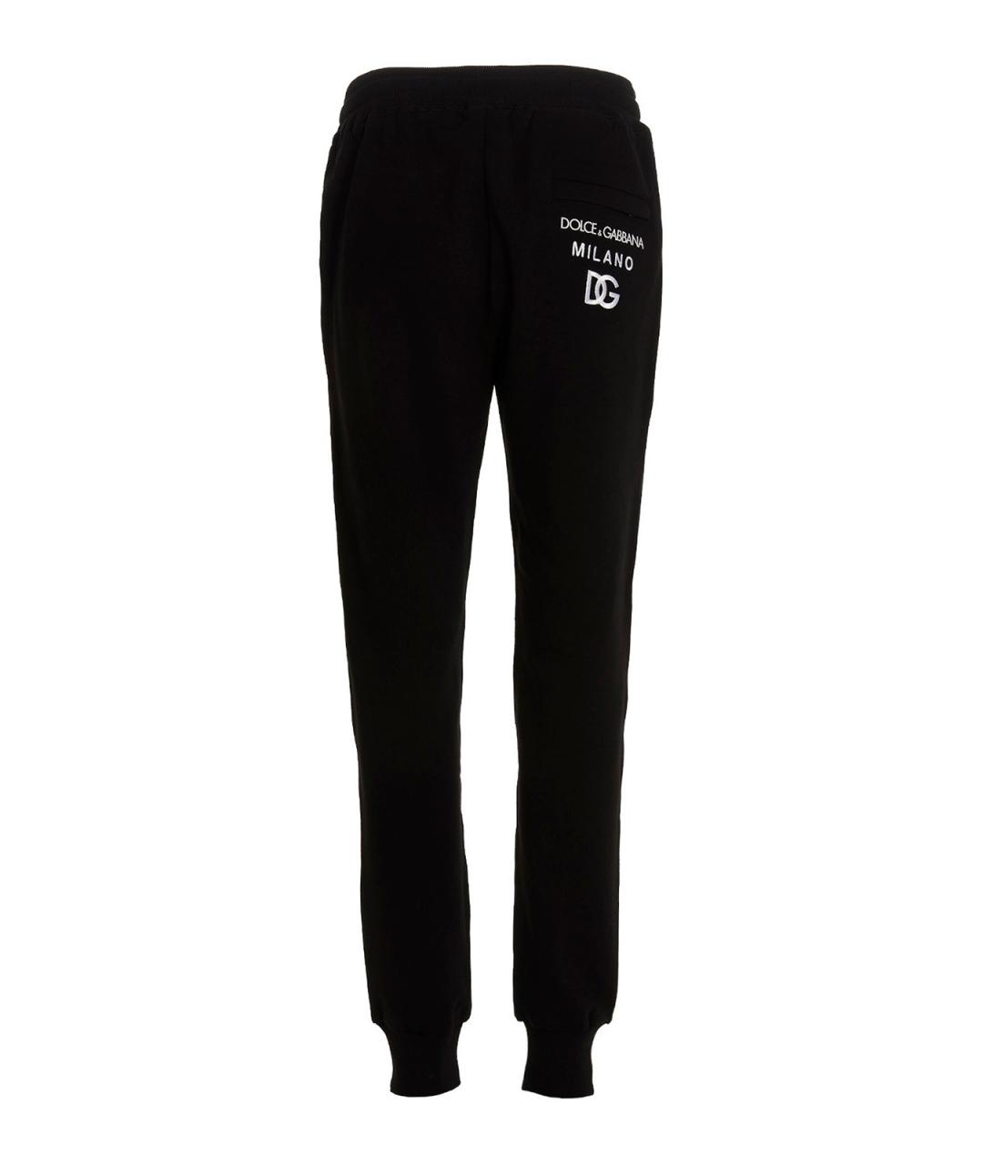 DOLCE&GABBANA Черный хлопковый спортивный костюм, фото 2