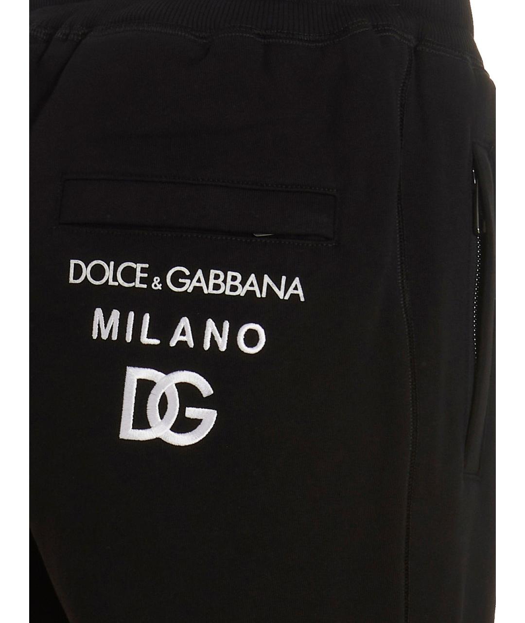 DOLCE&GABBANA Черный хлопковый спортивный костюм, фото 4