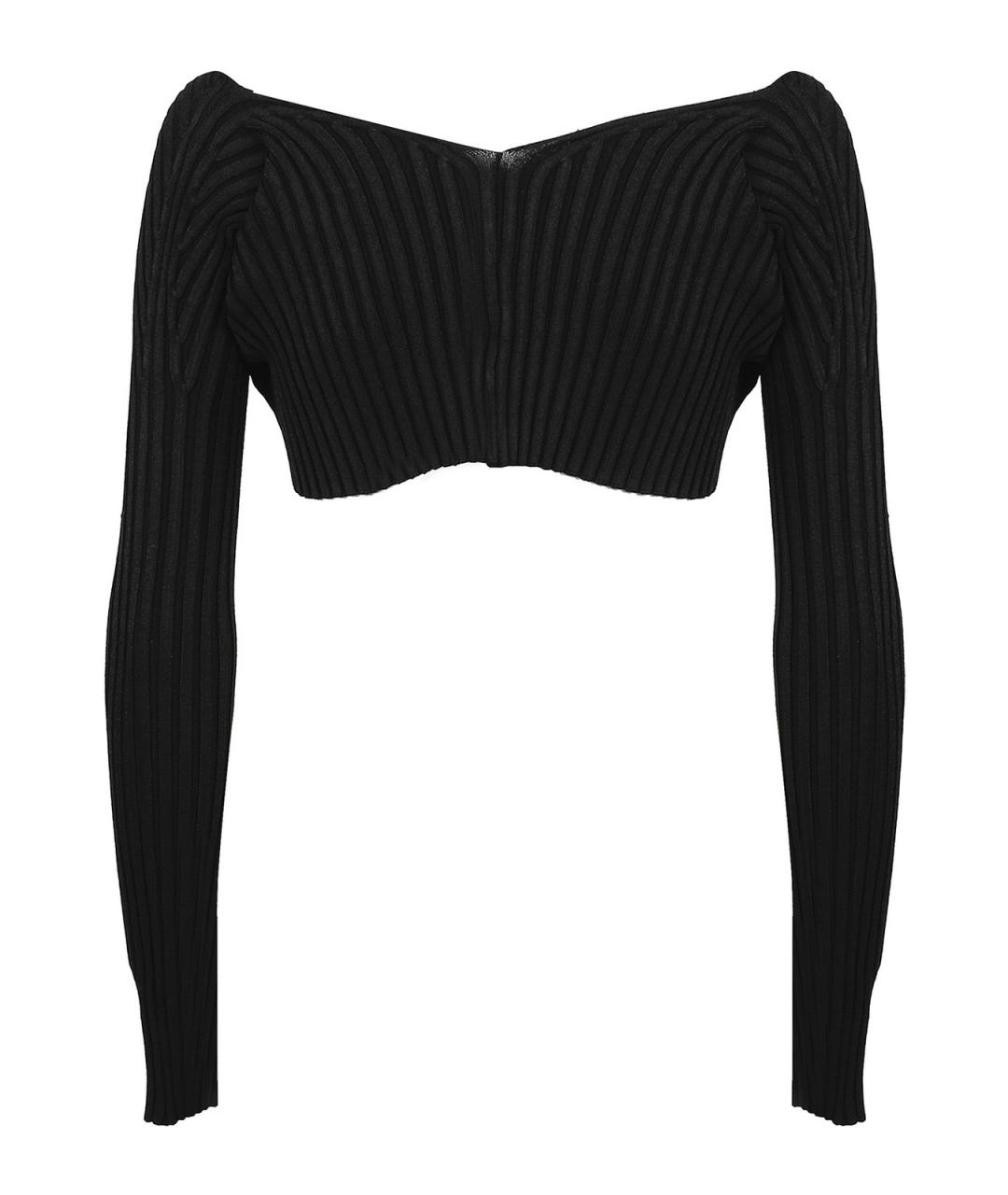 JACQUEMUS Черный вискозный кардиган, фото 2