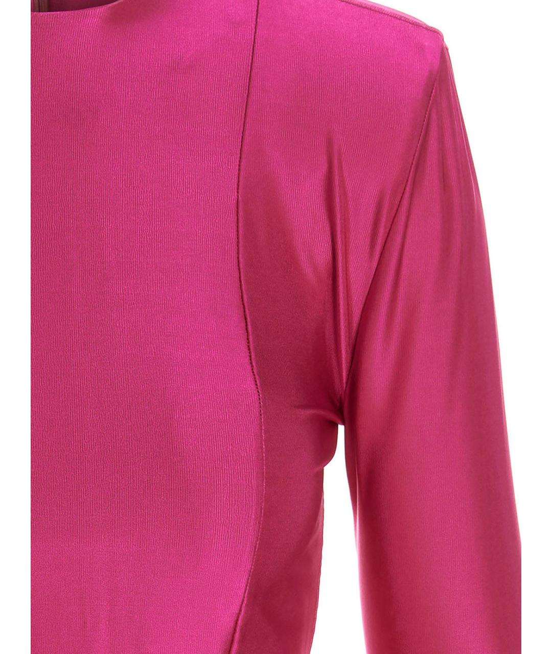 VETEMENTS Фуксия вискозное коктейльное платье, фото 3