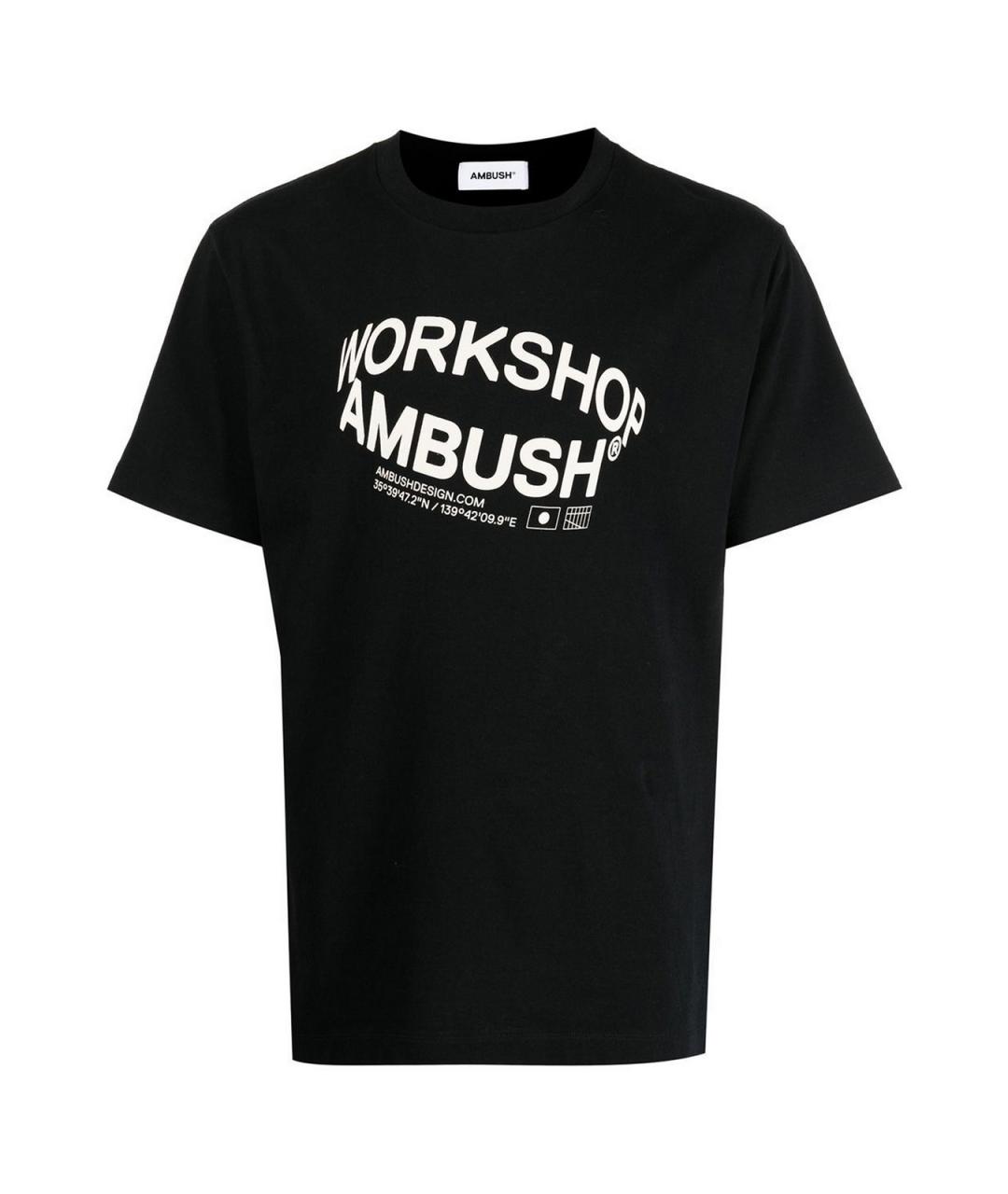 AMBUSH Черная хлопковая футболка, фото 1