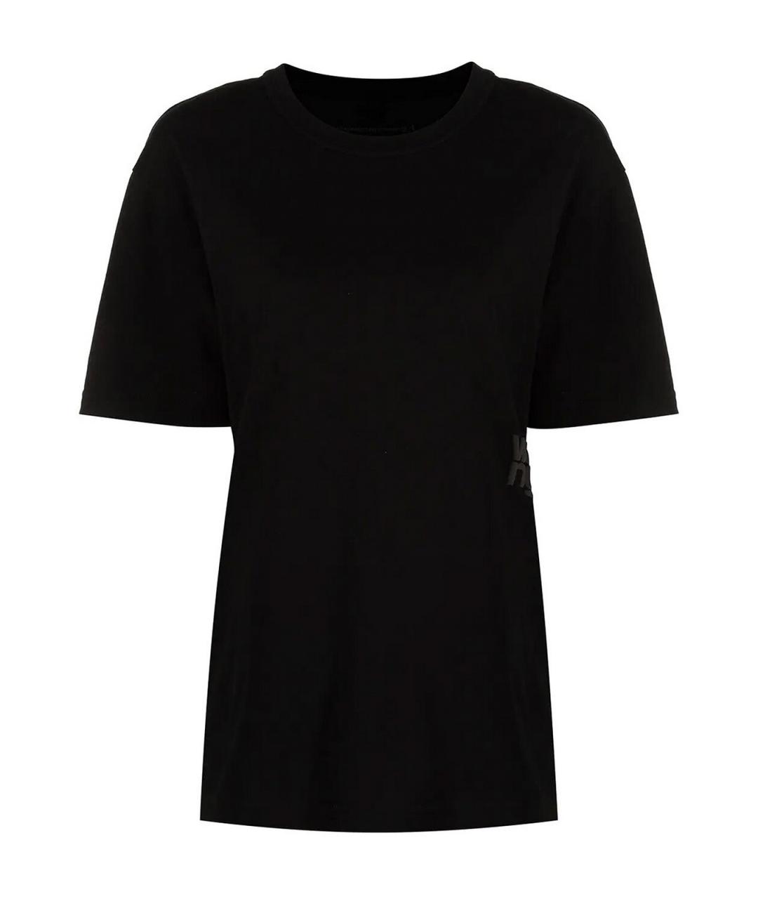 ALEXANDER WANG Черная полиэстеровая футболка, фото 1