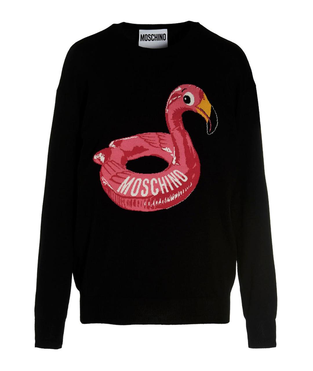 MOSCHINO Черный хлопковый джемпер / свитер, фото 1