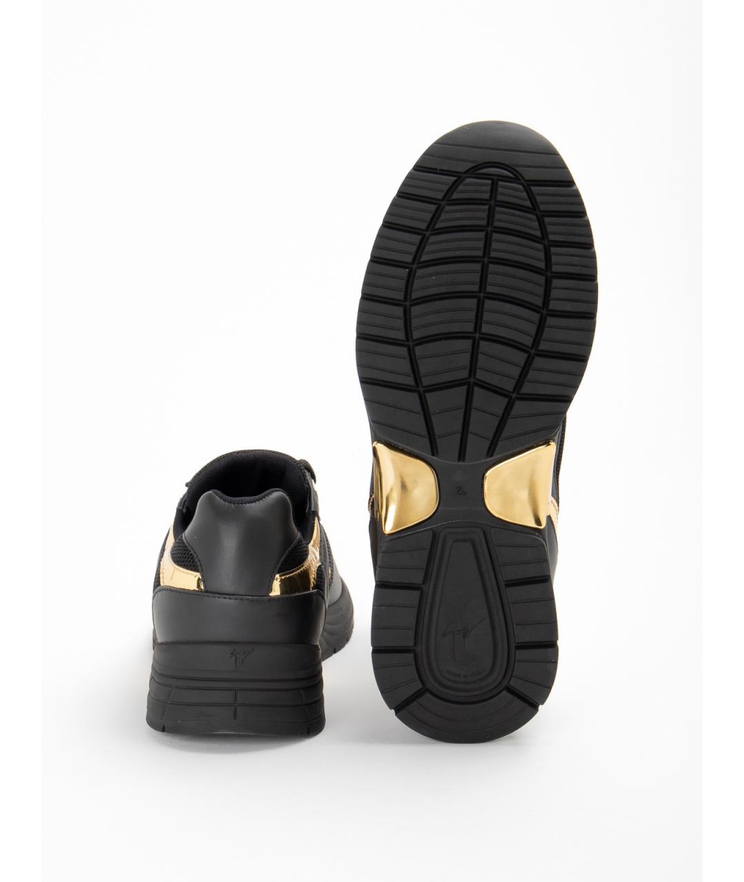 GIUSEPPE ZANOTTI DESIGN Черные текстильные низкие кроссовки / кеды, фото 3