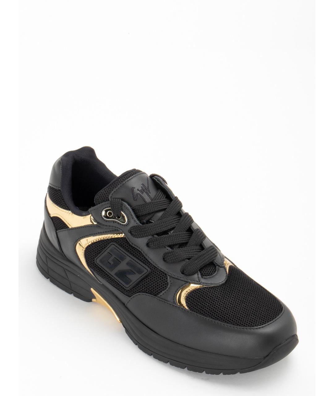 GIUSEPPE ZANOTTI DESIGN Черные текстильные низкие кроссовки / кеды, фото 4