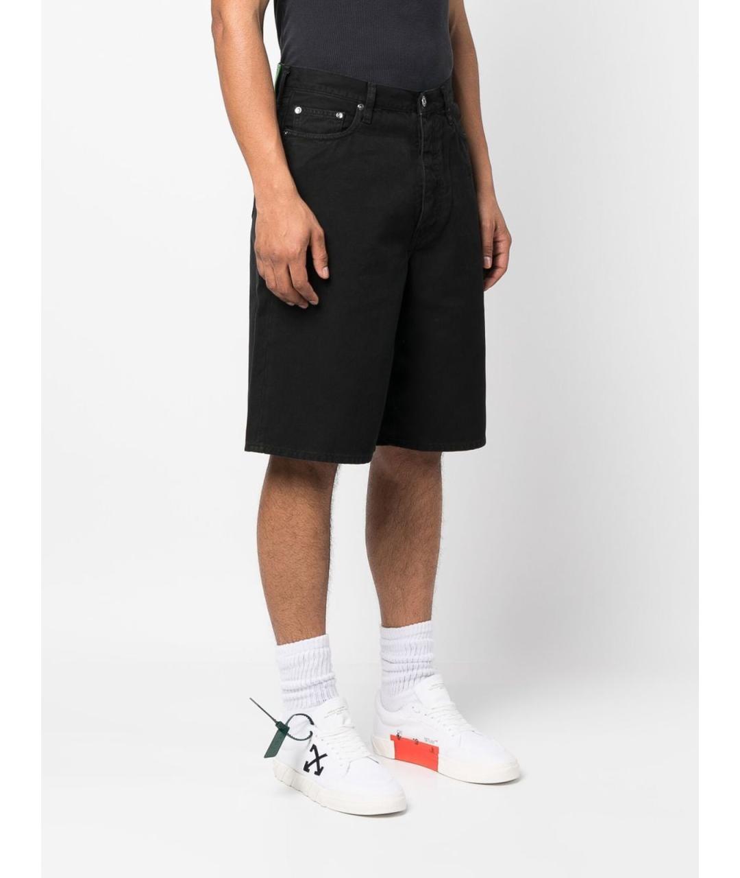 OFF-WHITE Черные хлопковые шорты, фото 3