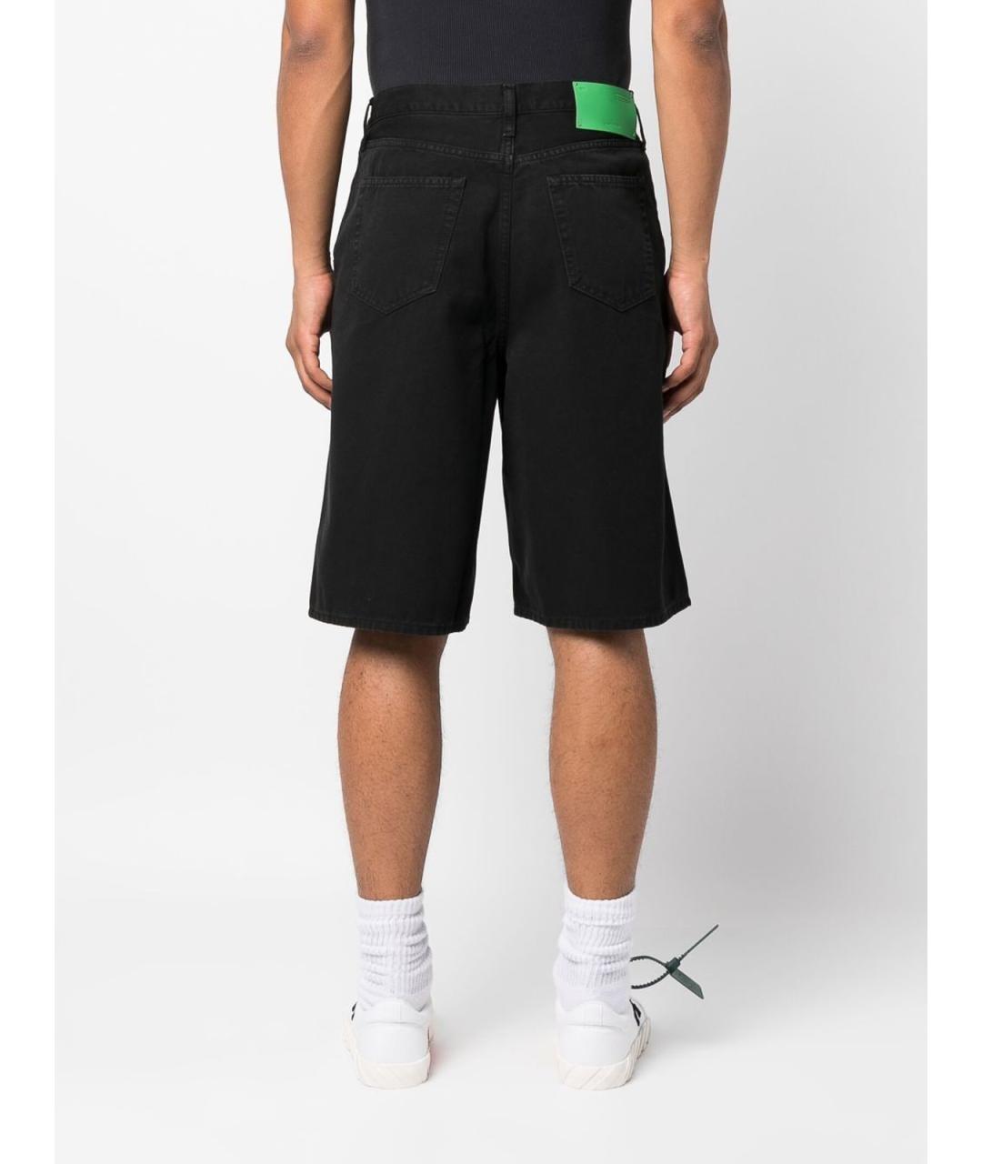 OFF-WHITE Черные хлопковые шорты, фото 4