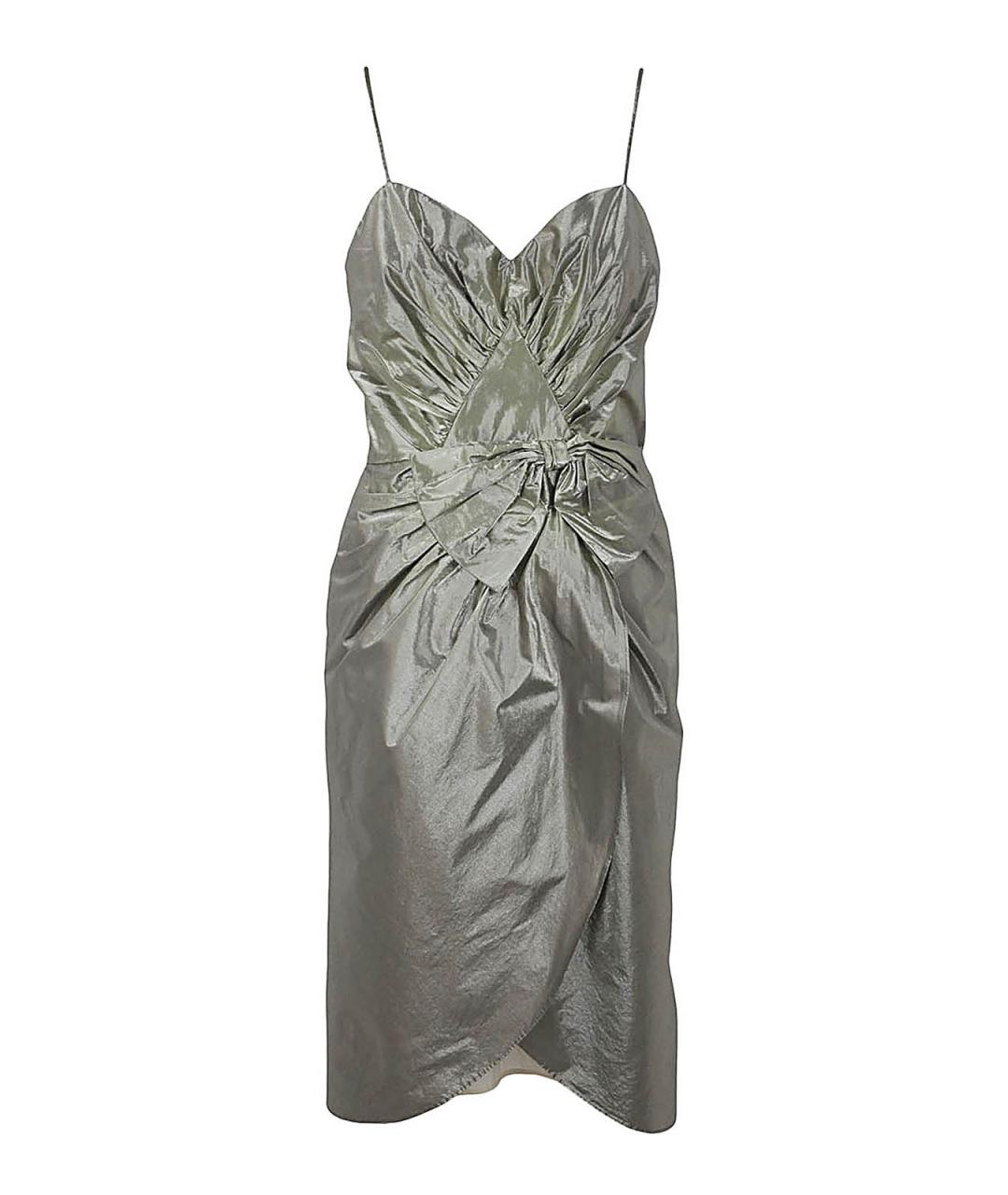 MAISON MARGIELA Серое хлопковое коктейльное платье, фото 1