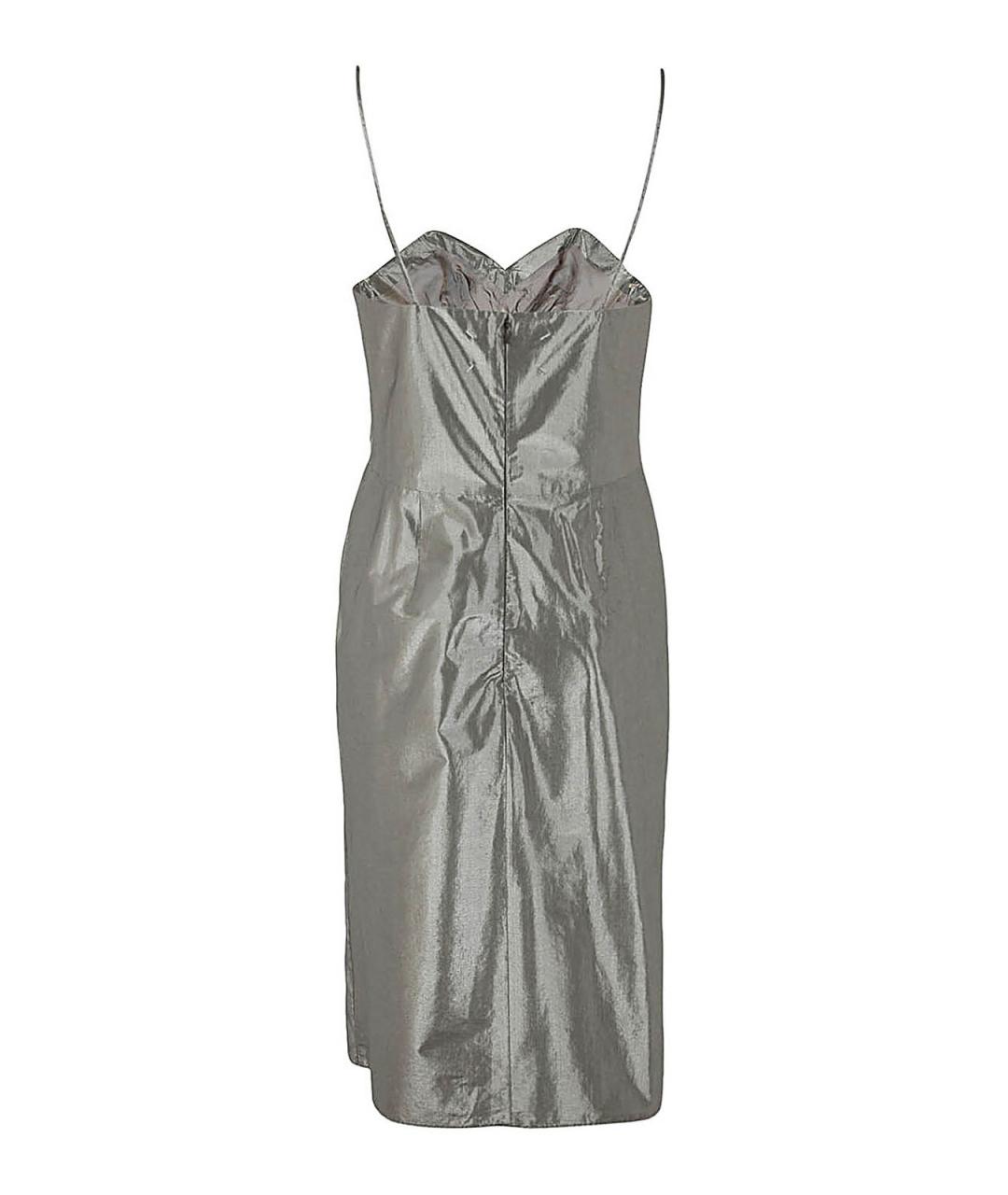 MAISON MARGIELA Серое хлопковое коктейльное платье, фото 2