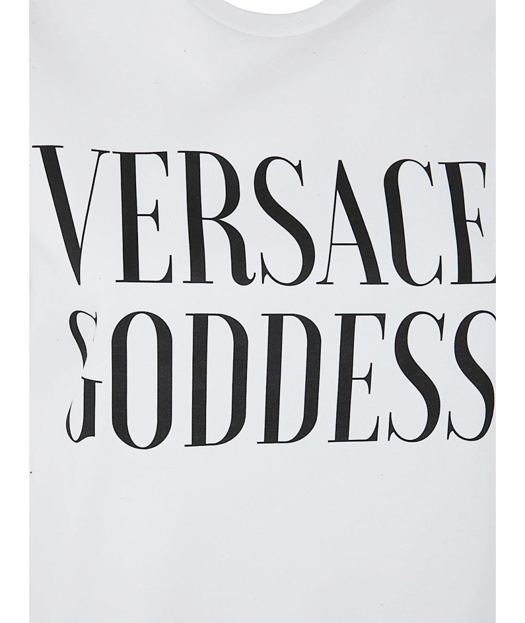 VERSACE Белая хлопковая футболка, фото 3