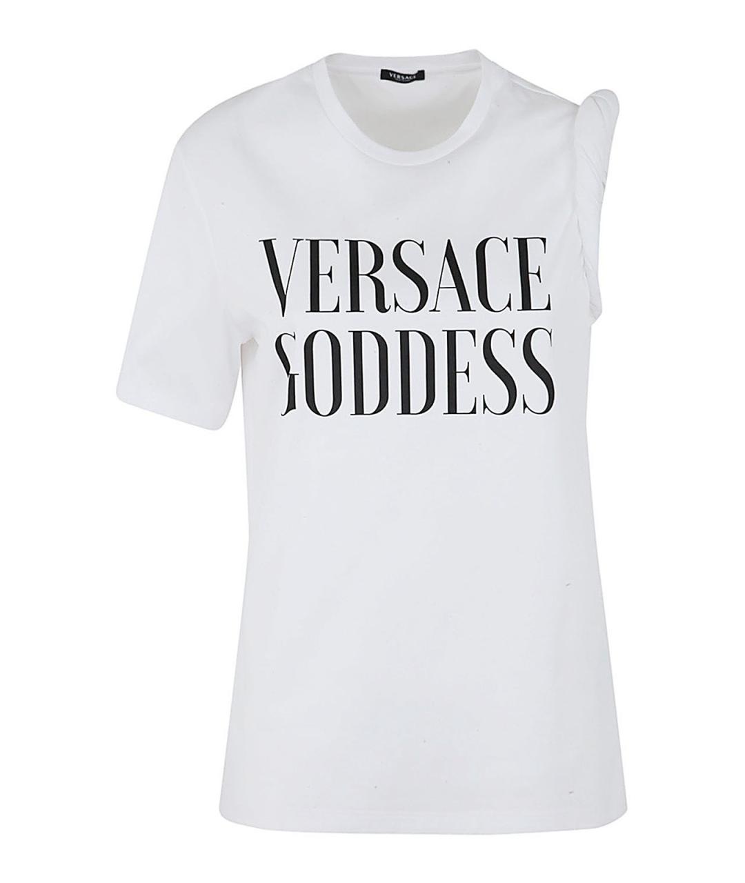 VERSACE Белая хлопковая футболка, фото 1