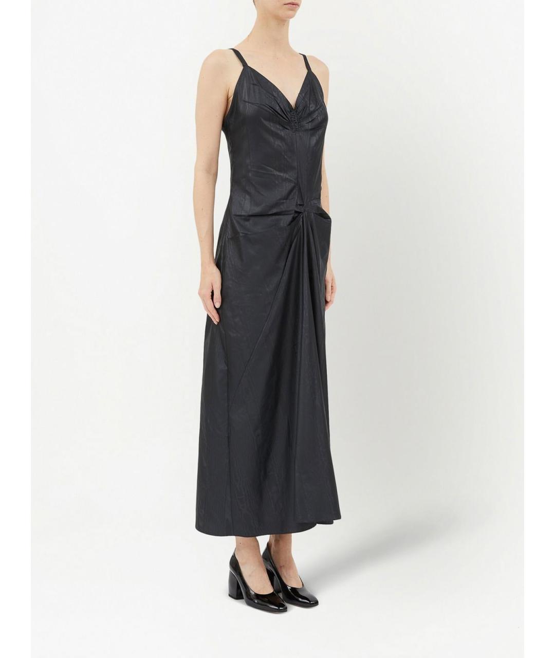 MAISON MARGIELA Черное полиэстеровое платье, фото 2