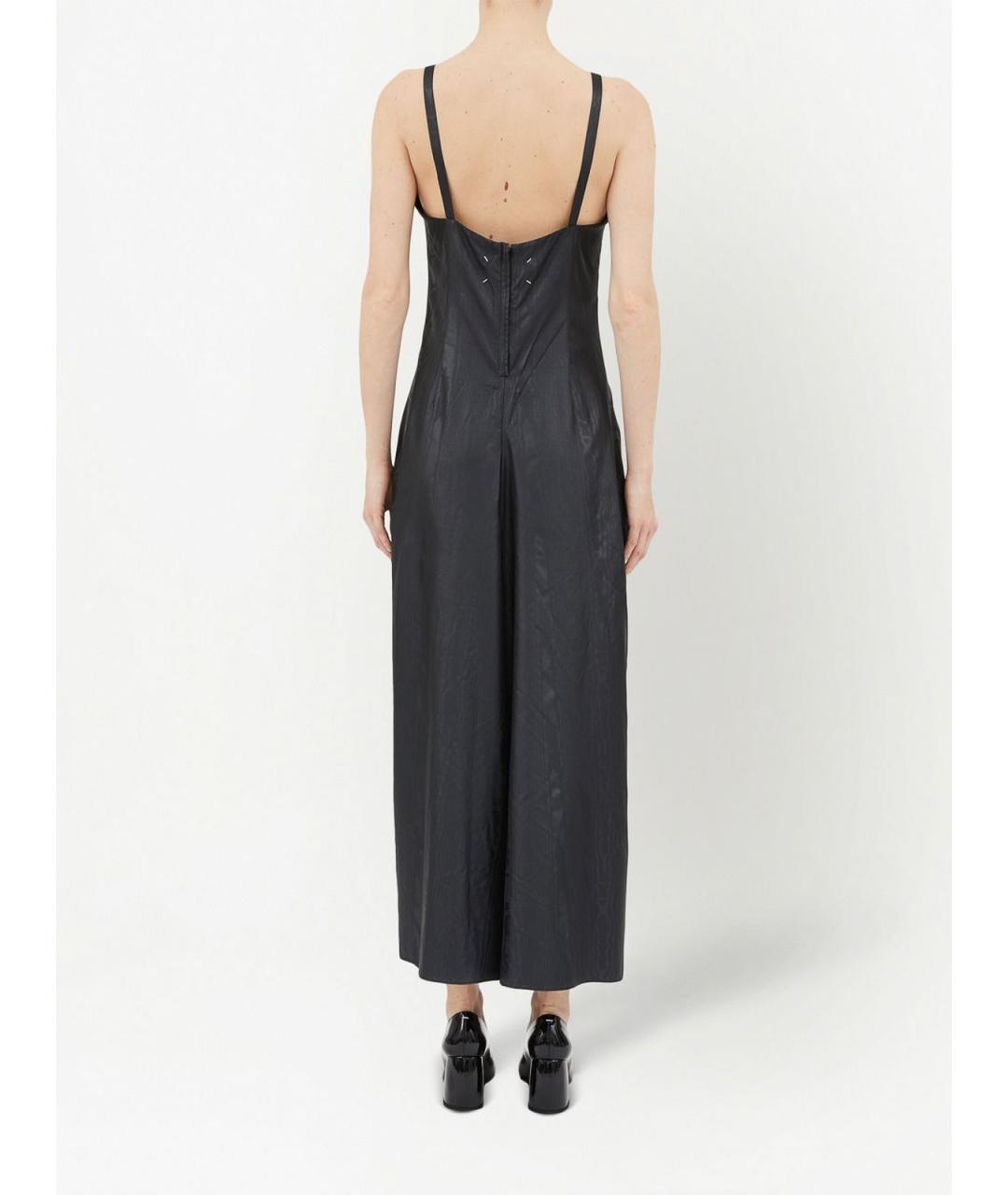 MAISON MARGIELA Черное полиэстеровое платье, фото 4