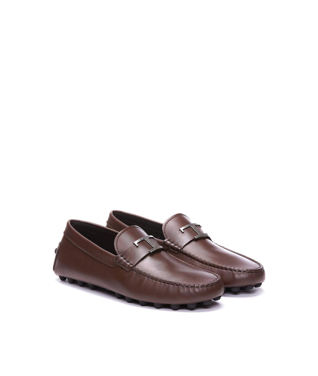 TOD'S Коричневые кожаные лоферы, фото 2