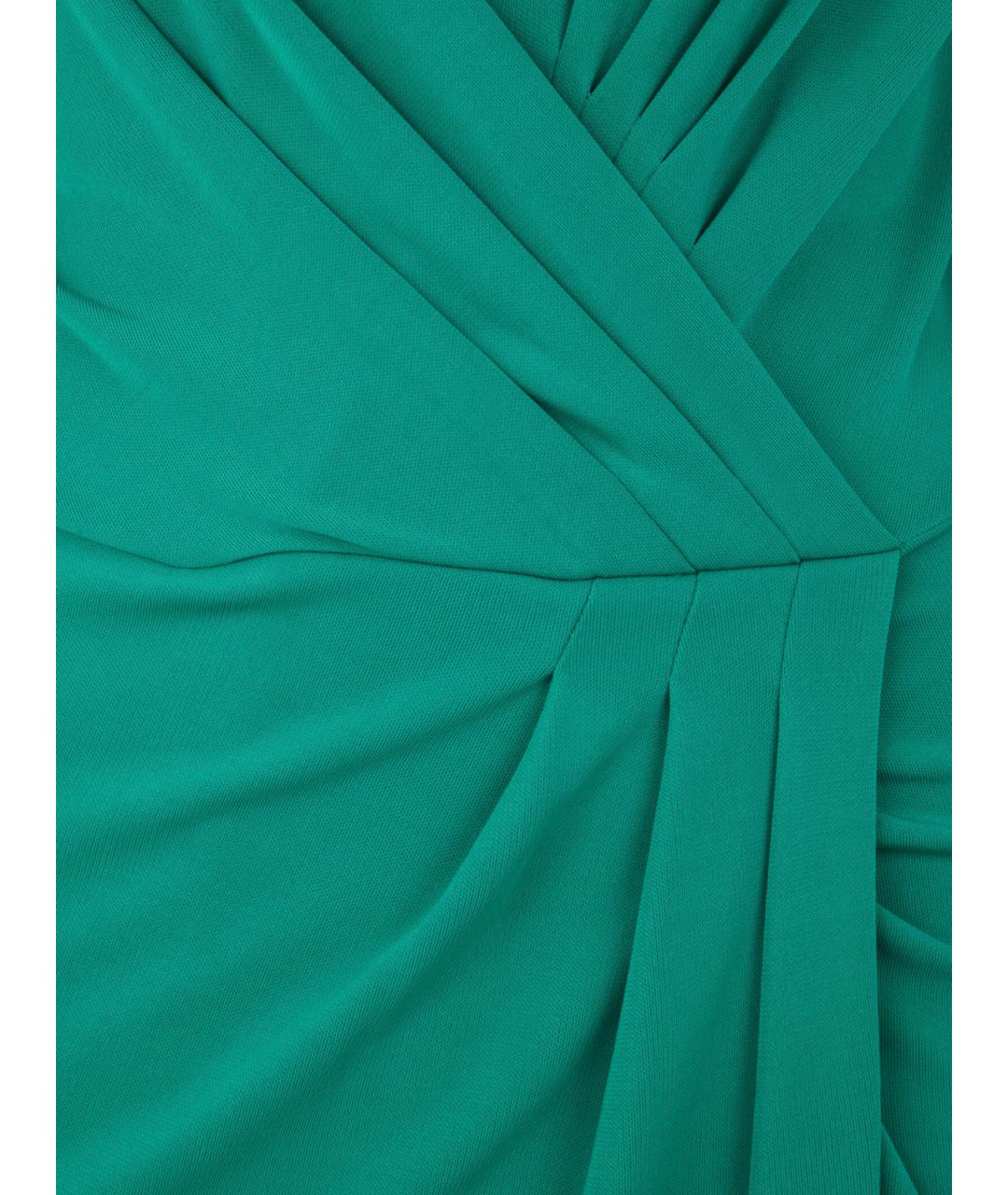 ALBERTA FERRETTI Зеленое вискозное коктейльное платье, фото 3