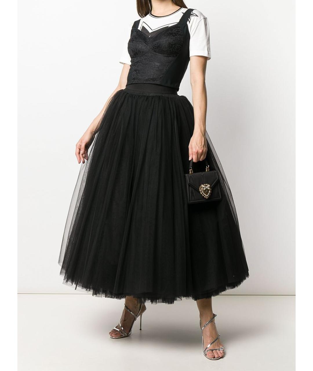 DOLCE&GABBANA Черная полиамидовая майка, фото 2