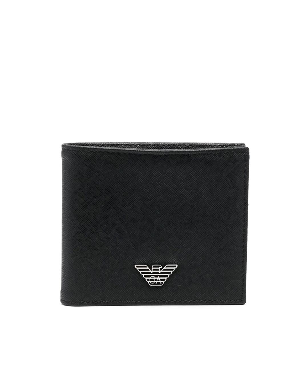 EMPORIO ARMANI Черный полиуретановый кошелек, фото 1
