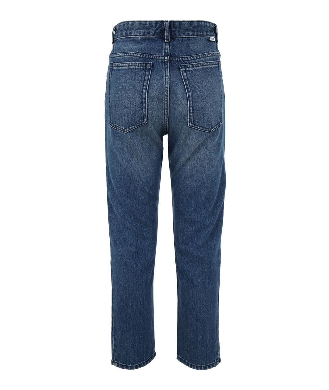 ISABEL MARANT Голубые хлопковые прямые джинсы, фото 2