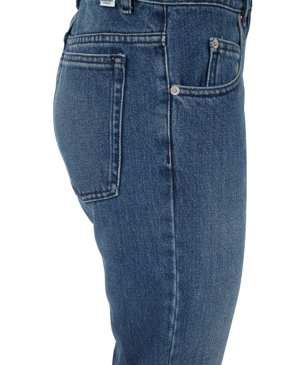 ISABEL MARANT Голубые хлопковые прямые джинсы, фото 3