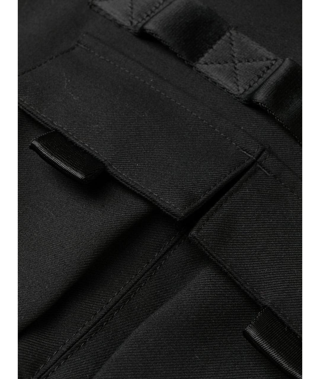 OFF-WHITE Черные шерстяные брюки широкие, фото 8