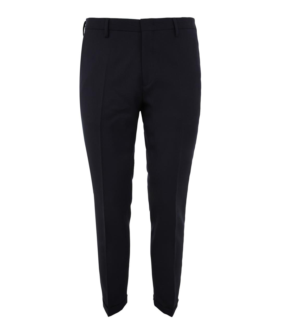 PAUL SMITH Черные шерстяные повседневные брюки, фото 1