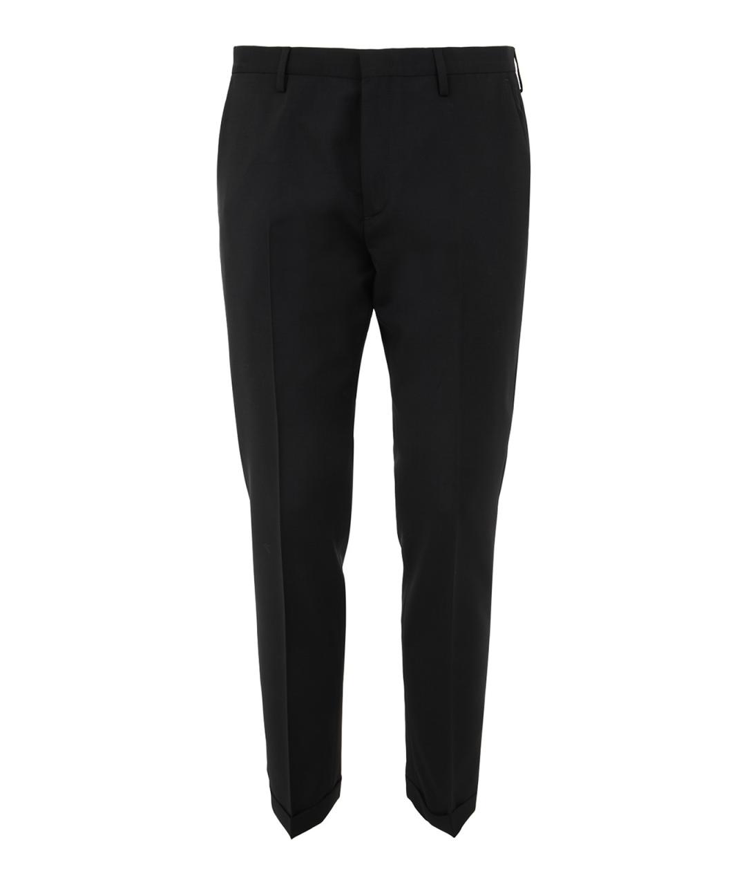 PAUL SMITH Черные шерстяные повседневные брюки, фото 1