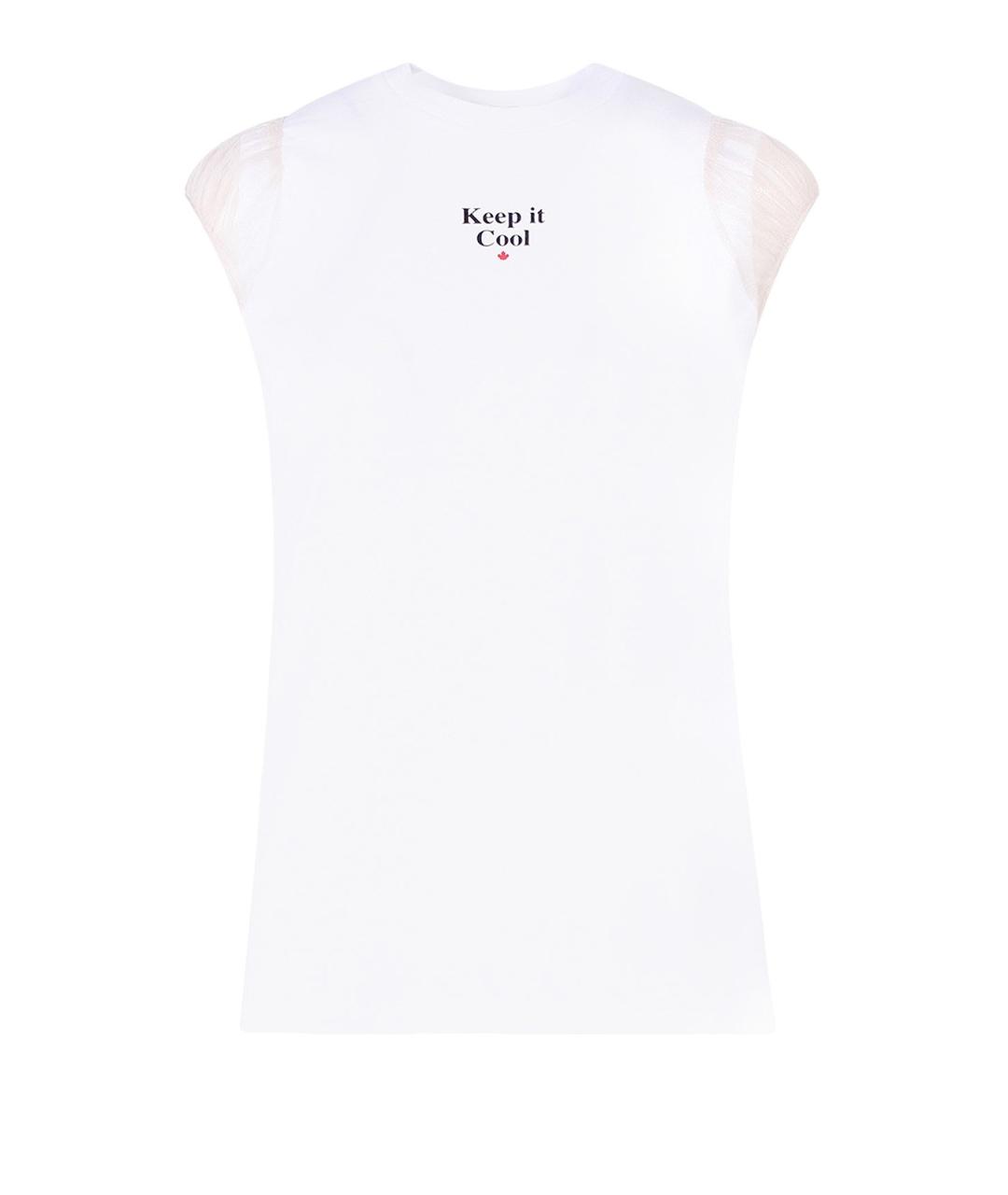 DSQUARED2 Белая хлопковая футболка, фото 1