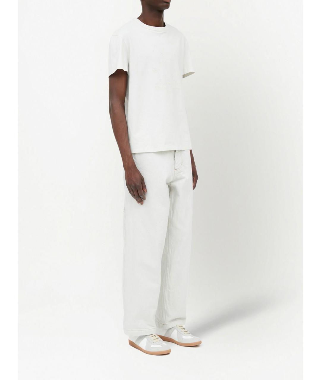 MAISON MARGIELA Белая хлопковая футболка, фото 2