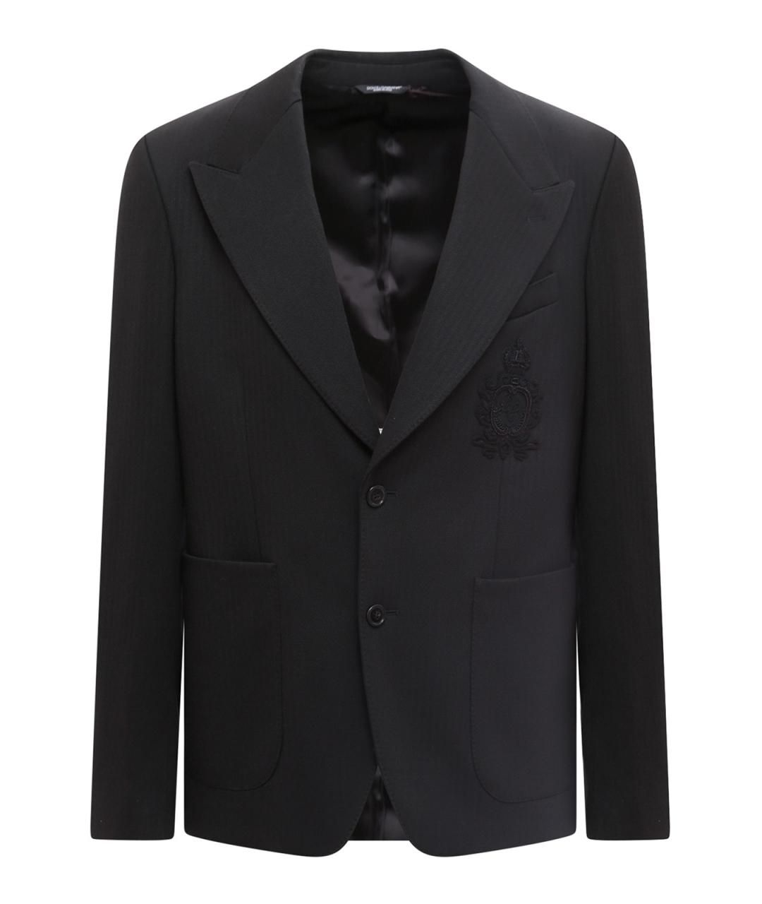 DOLCE&GABBANA Черный вискозный пиджак, фото 1