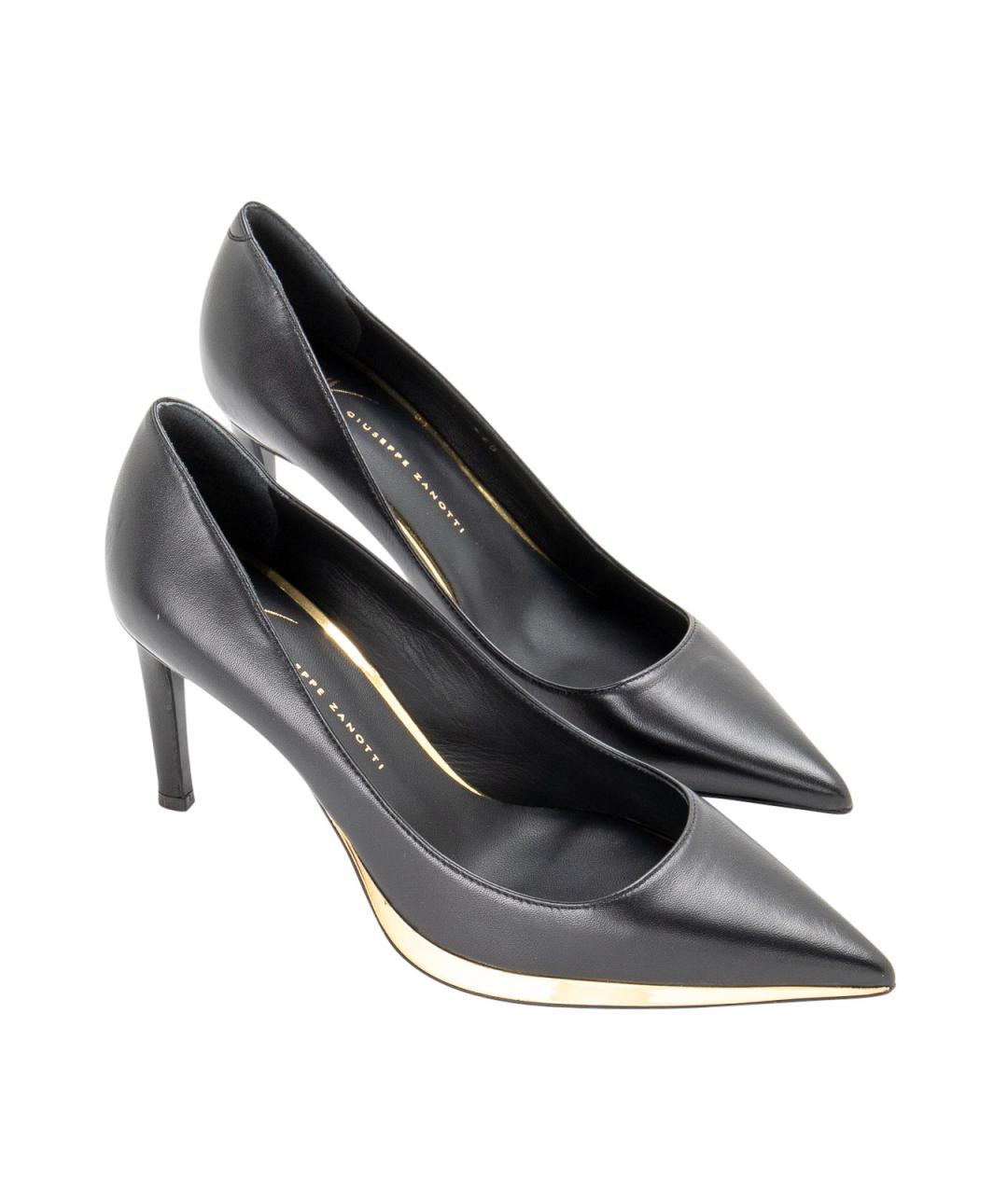 GIUSEPPE ZANOTTI DESIGN Черные кожаные туфли, фото 2