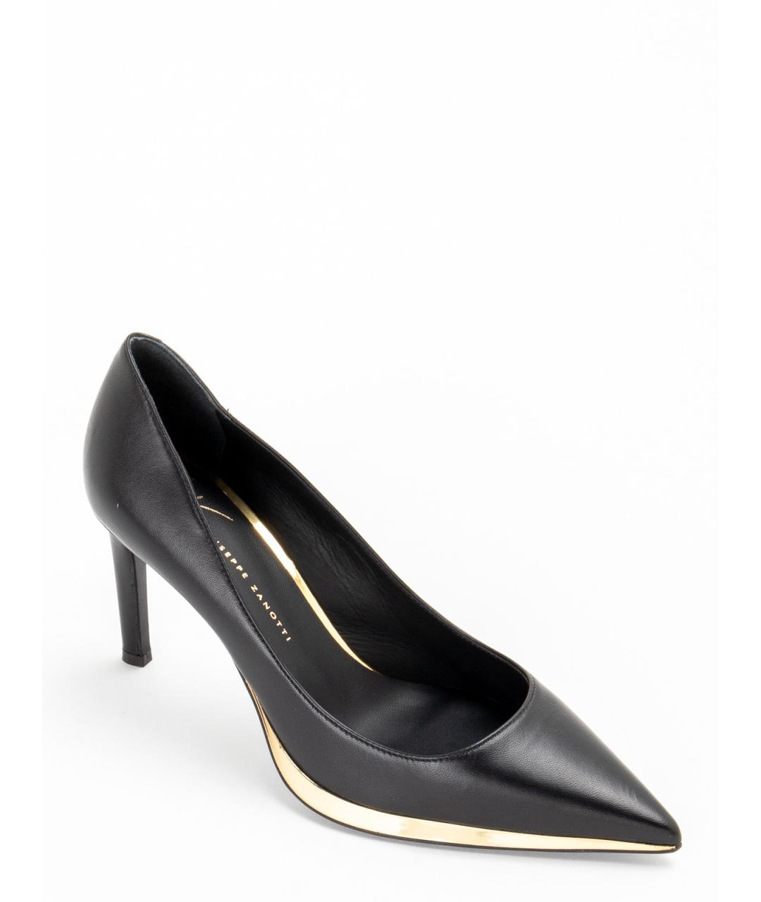 GIUSEPPE ZANOTTI DESIGN Черные кожаные туфли, фото 4