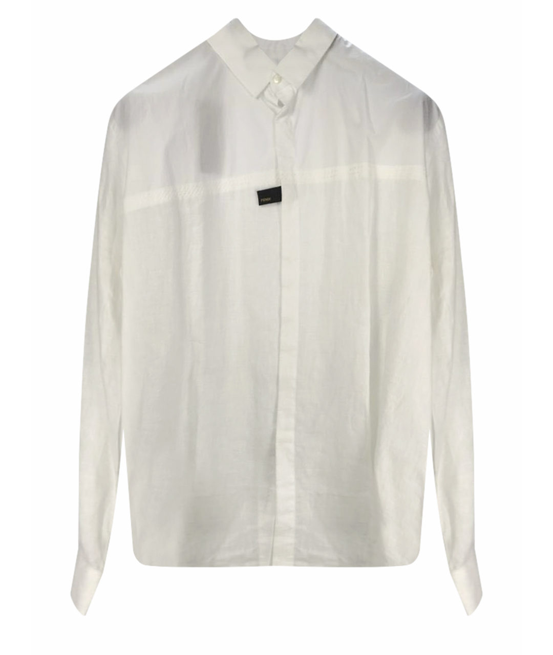 FENDI Белая хлопковая классическая рубашка, фото 1